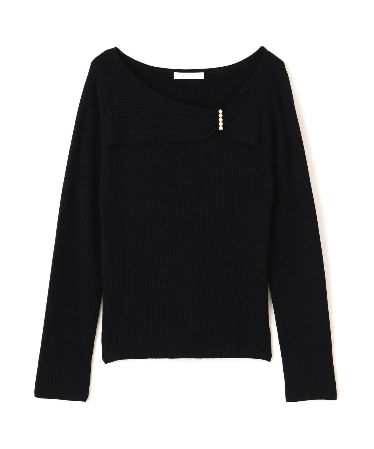 アシメパールデザインニット