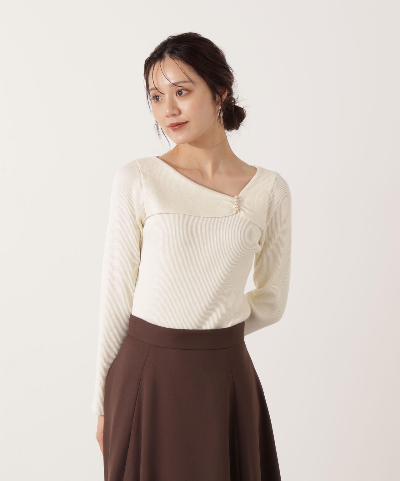 アシメパールデザインニット | PROPORTION BODY DRESSING