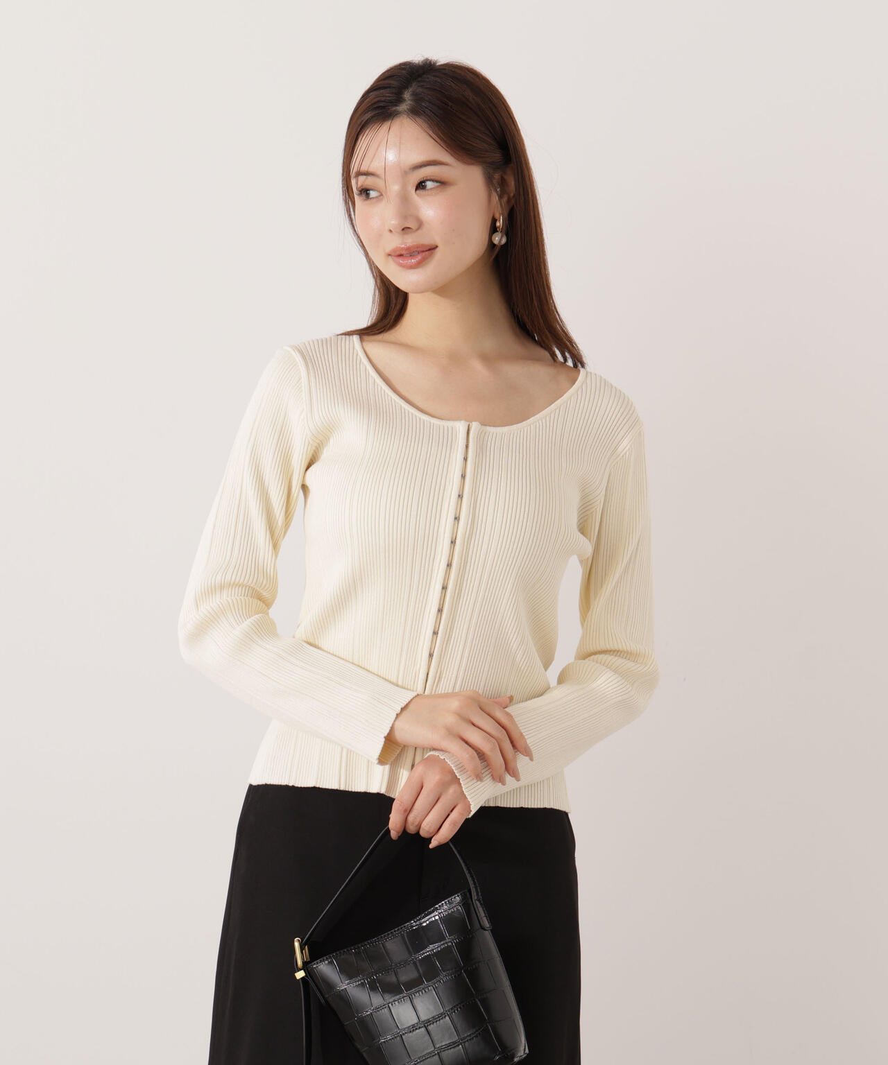 【美品】BRIEFING WHTE ポロ　Ｍ ウォッシャブル＞フロントホックニット | PROPORTION BODY