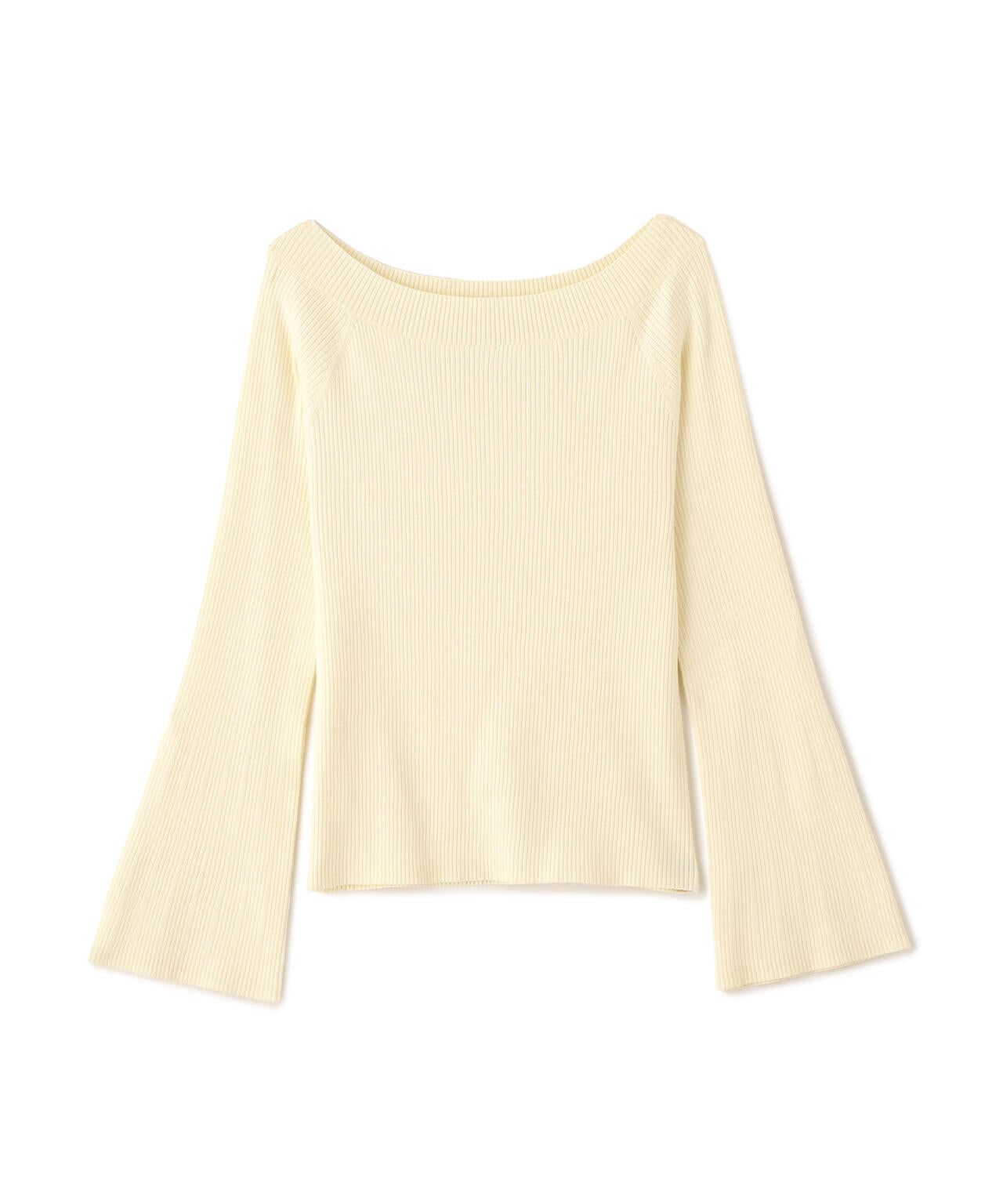 ＜ウォッシャブル＞フレアスリーブオフショルニット