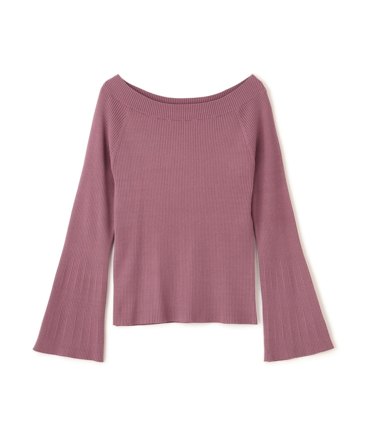 ＜ウォッシャブル＞フレアスリーブオフショルニット