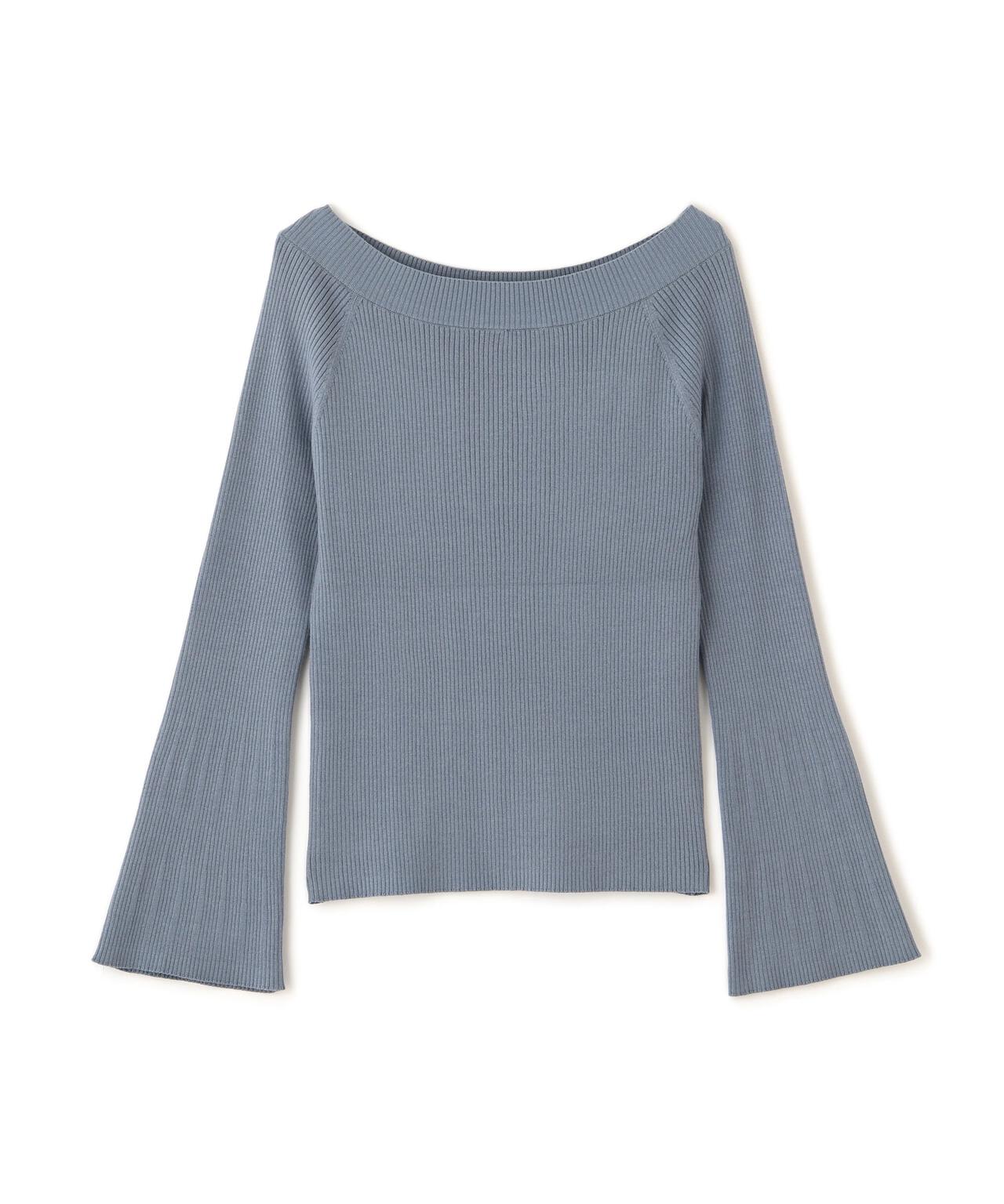 さおり ウォッシャブル＞フレアスリーブオフショルニット | PROPORTION