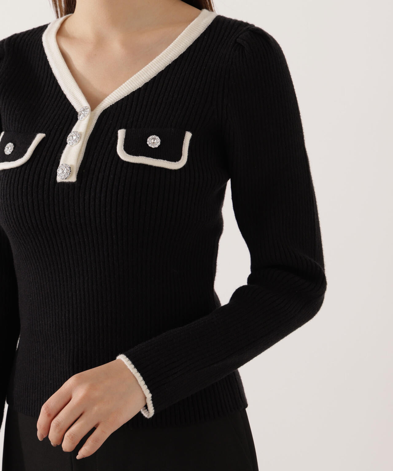 ウォッシャブル＞フラップポケット付きニット | PROPORTION BODY