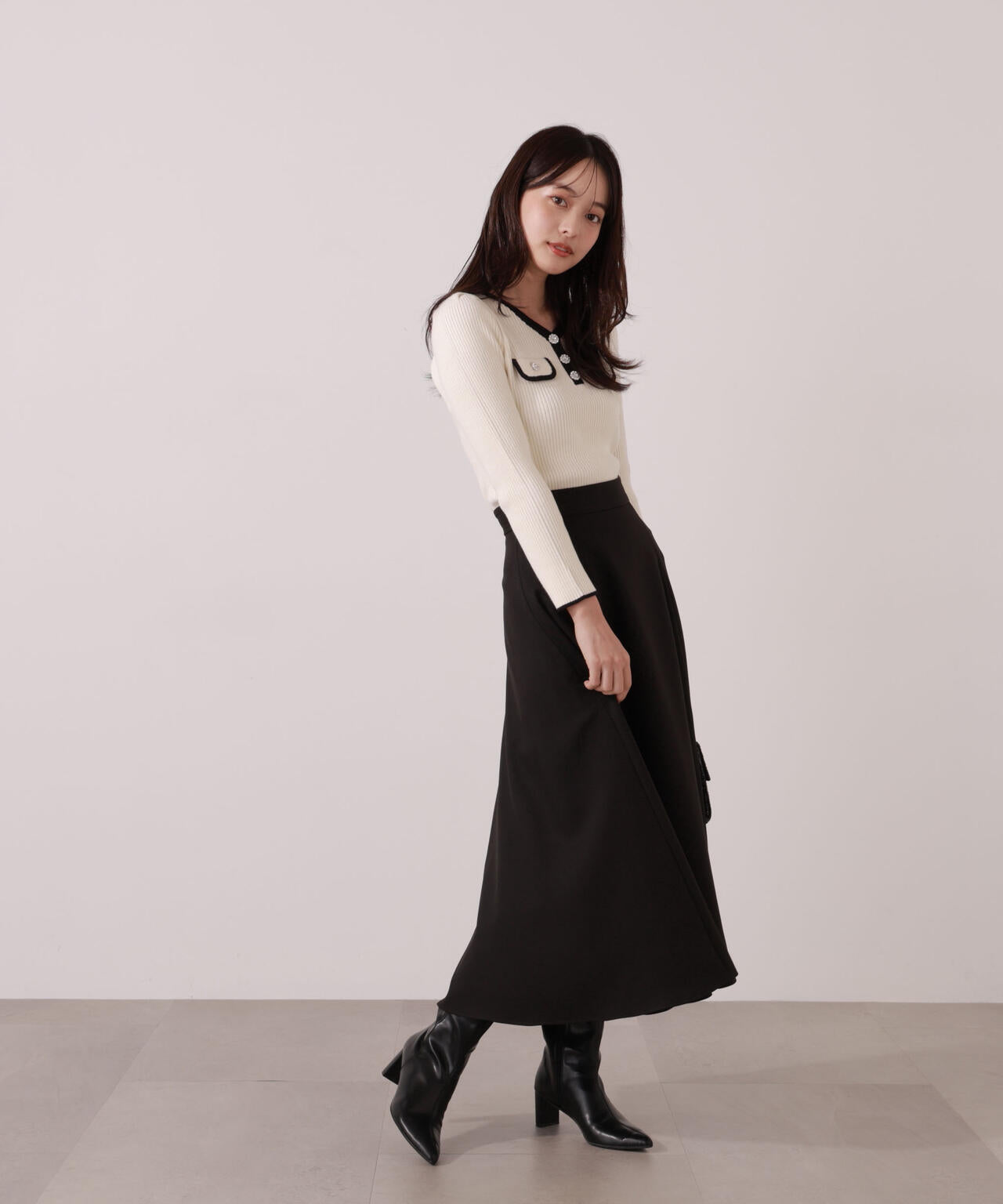 ウォッシャブル＞フラップポケット付きニット | PROPORTION BODY