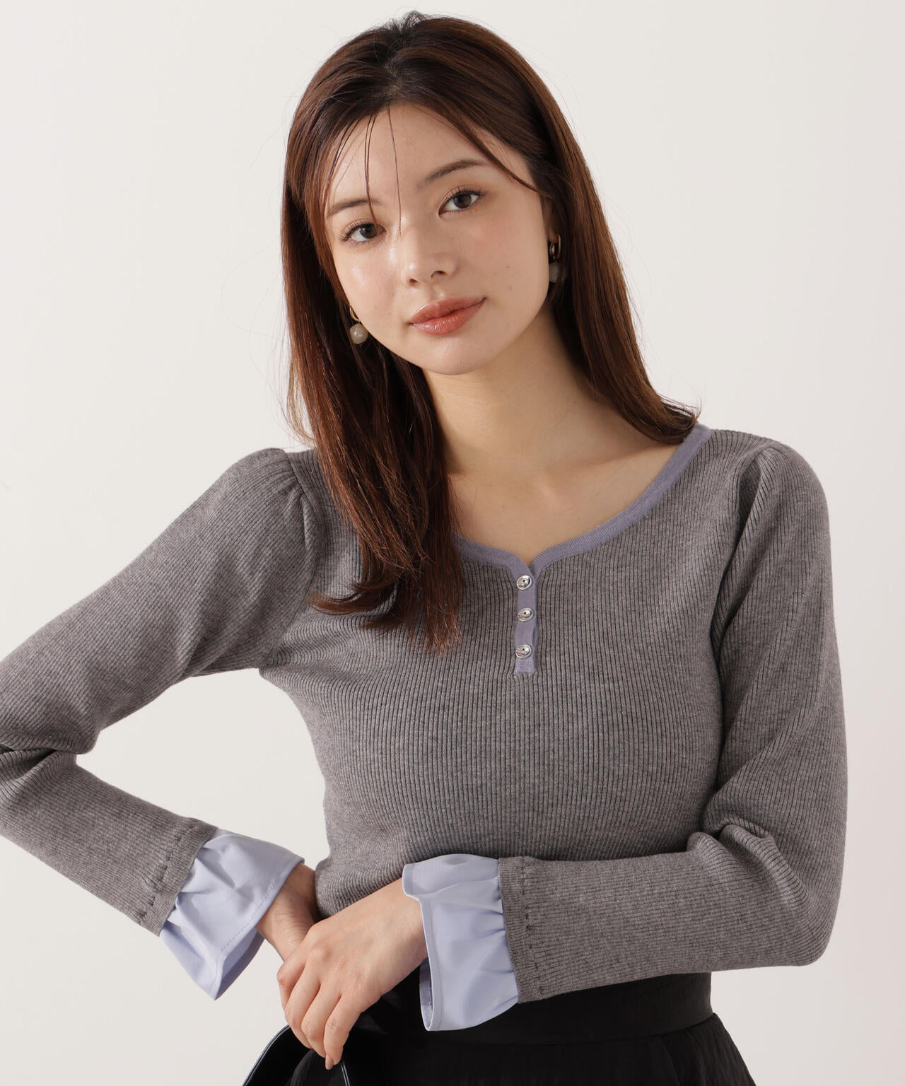 異素材スリーブニット | PROPORTION BODY DRESSING（プロポーション