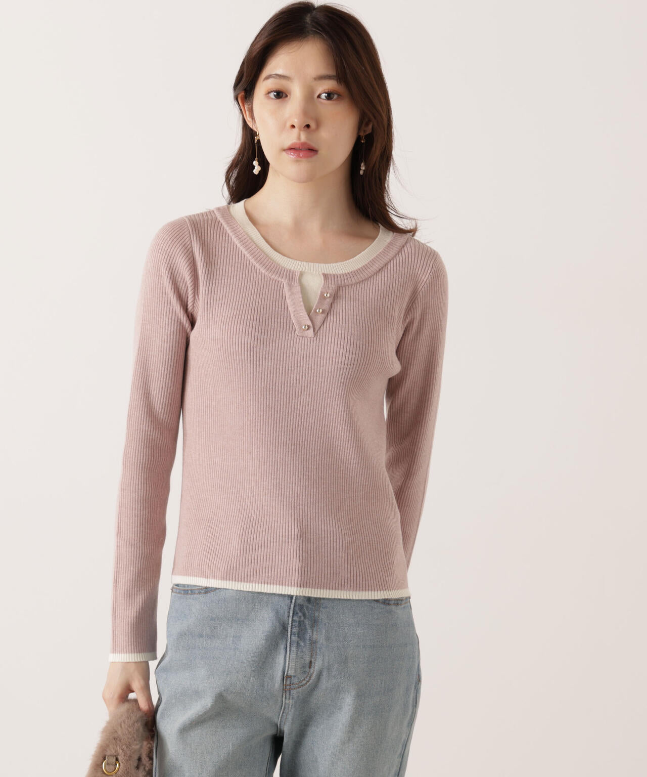 roughlow 美品 boucle short Knit オフホワイト roughlow bouclé short
