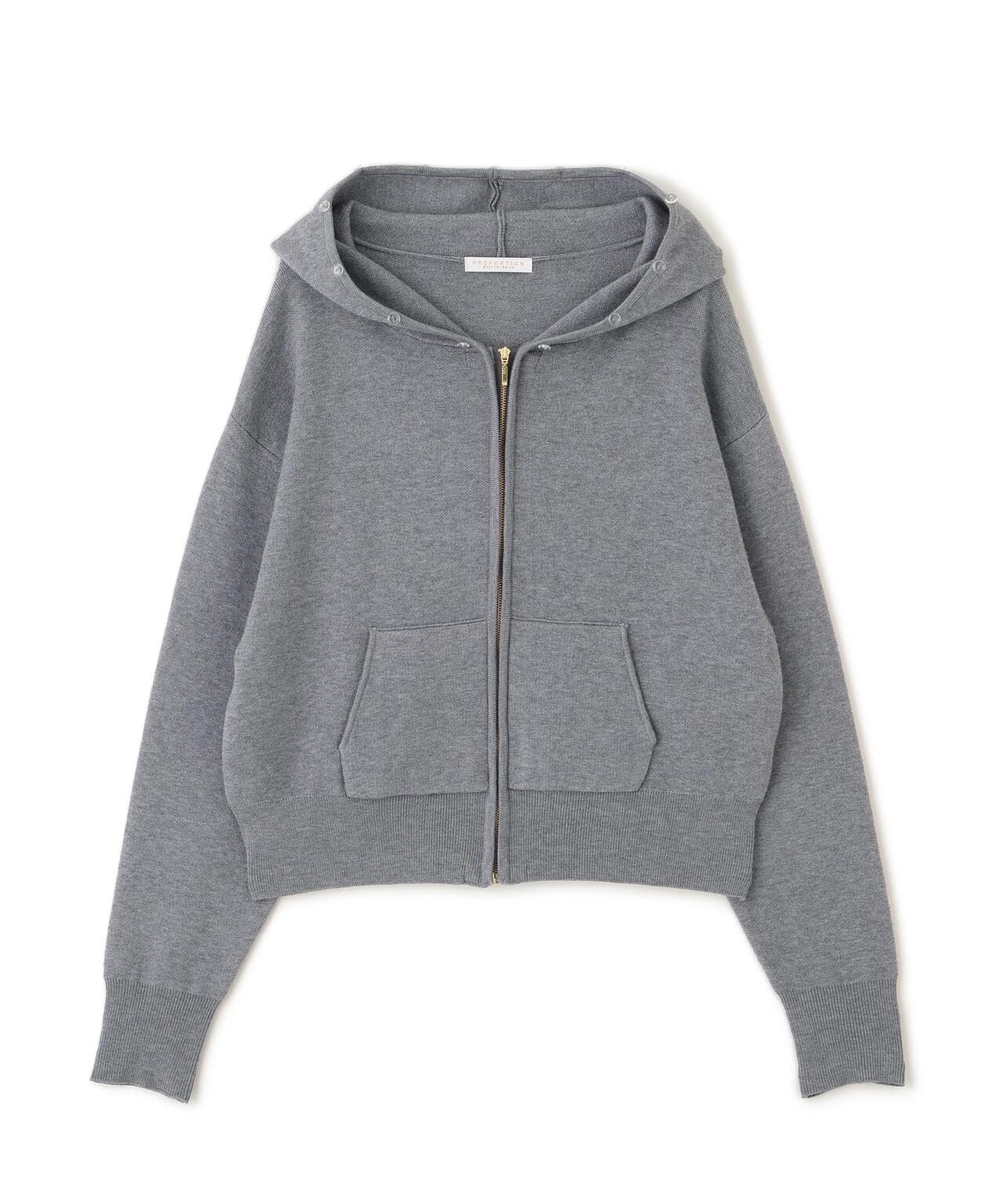 エコファー付きニットパーカー