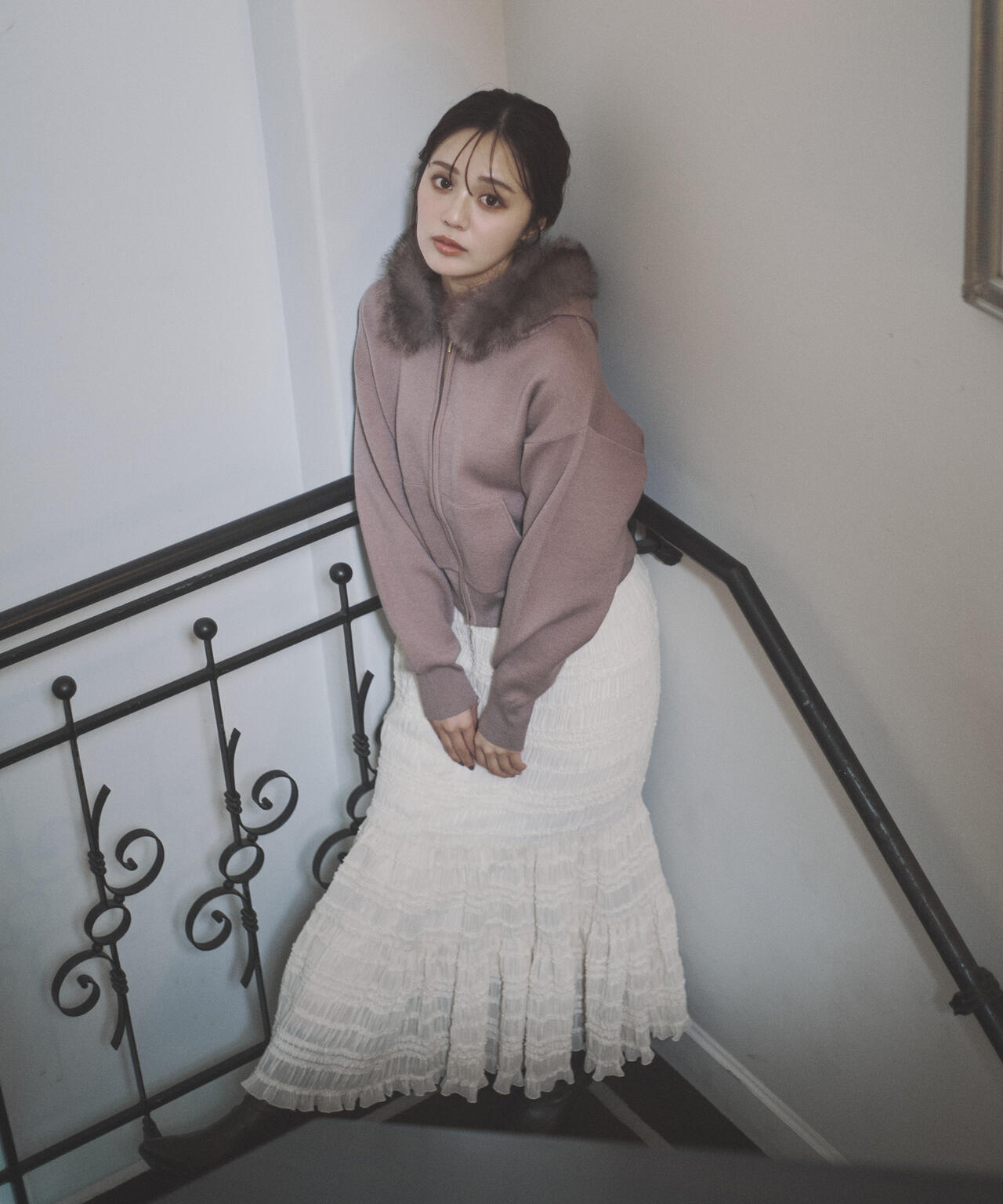 エコファー付きニットパーカー | PROPORTION BODY DRESSING