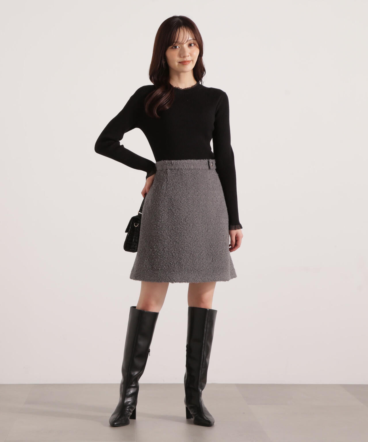 23区　シアーリブニット 洗える】シャイニーシアー リブ ニット（KRWOGM0462） | 23