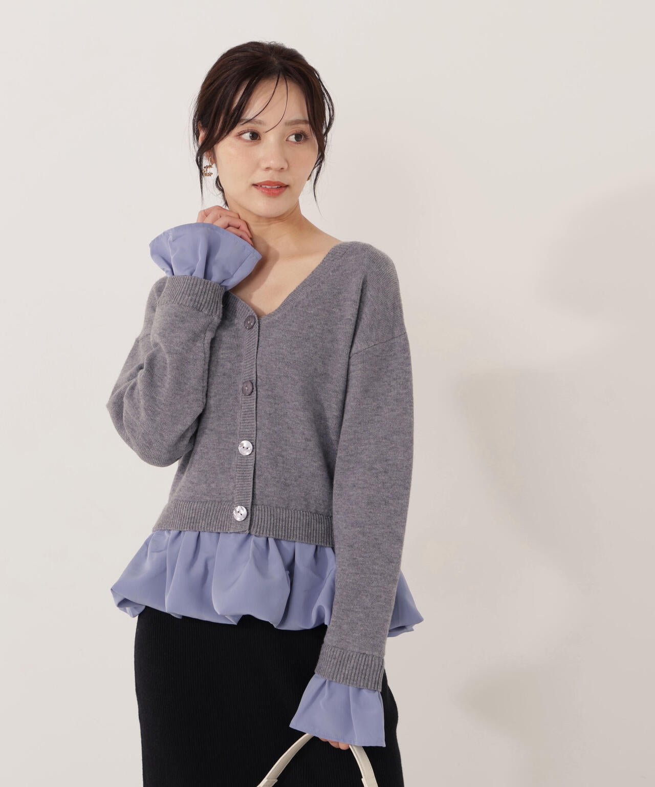 プロポーション ボディドレッシング（PROPORTION BODY DRESSING）/＜ウォッシャブル＞バルーンペプラムニット 25AW ウォッシャブル＞バルーンペプラムニット | PROPORTION BODY DRESSING