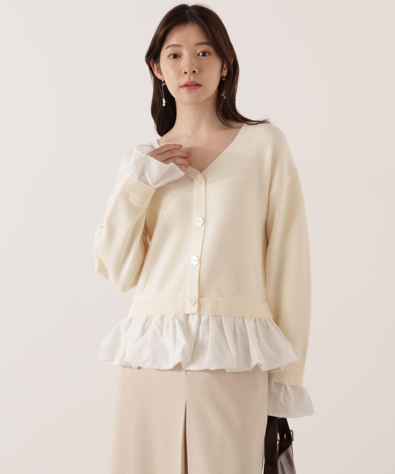 ウォッシャブル＞バルーンペプラムニット | PROPORTION BODY DRESSING