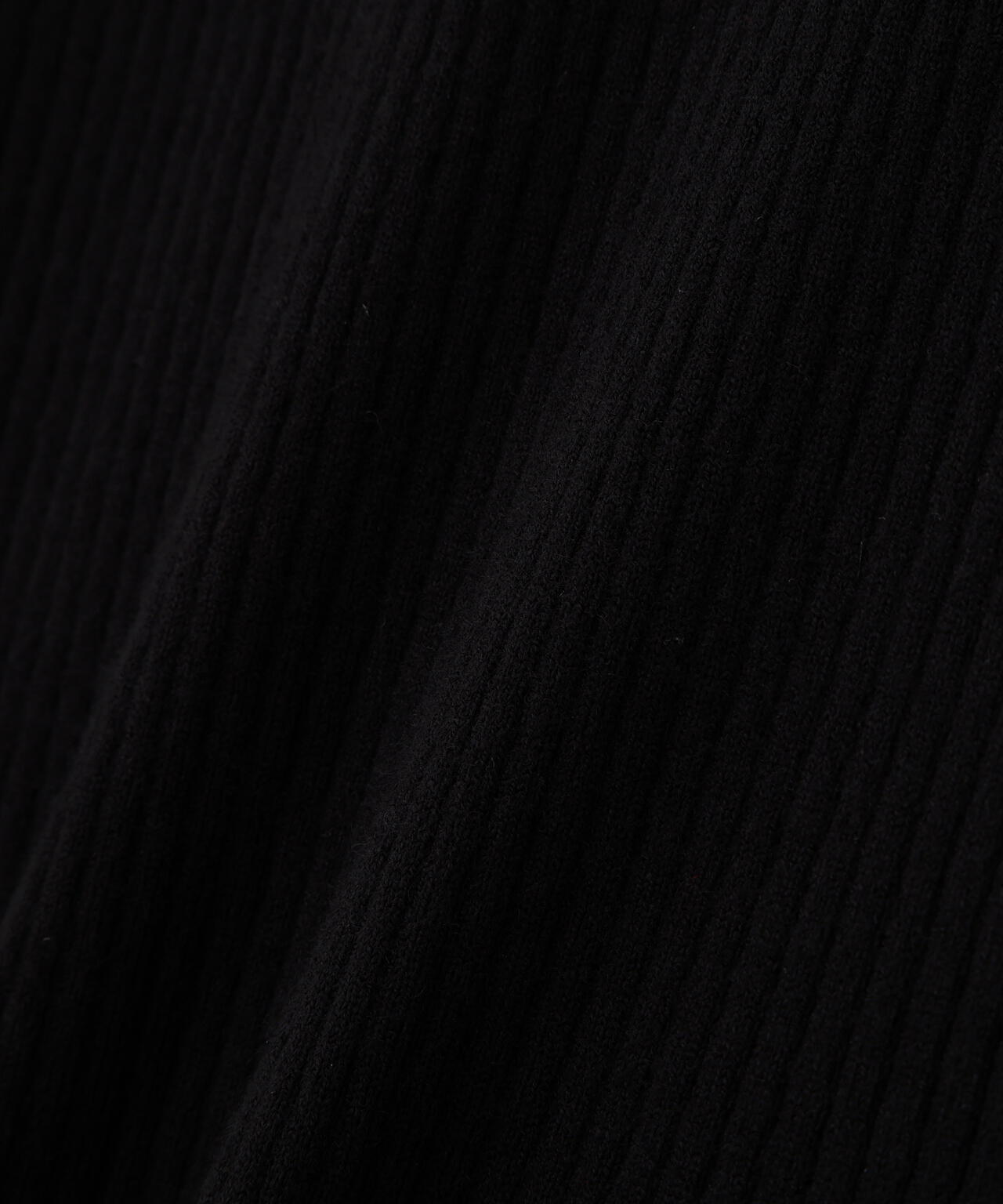 リボンオフショルリブニット