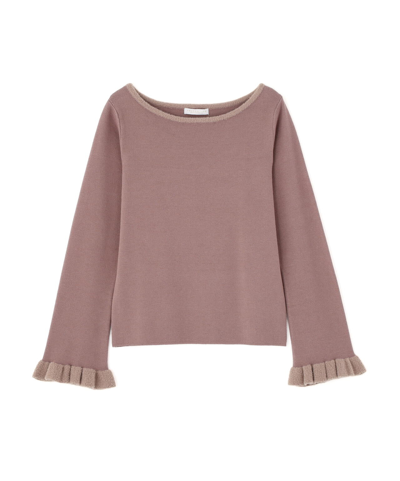 ＜ウォッシャブル＞ミニフェザー部分スリーブニット