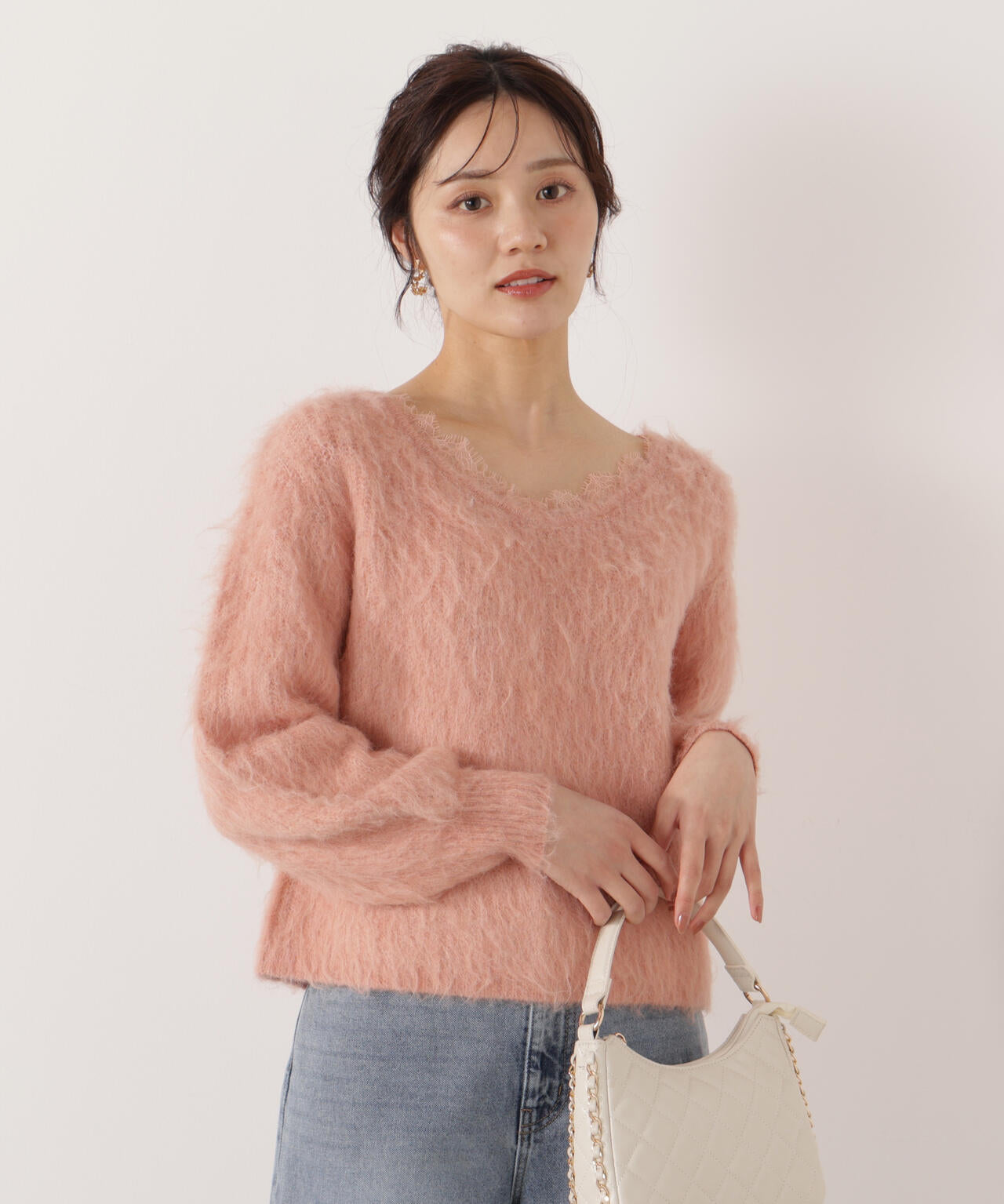 加藤栞さん着用】襟元レースニットトップ | PROPORTION BODY DRESSING