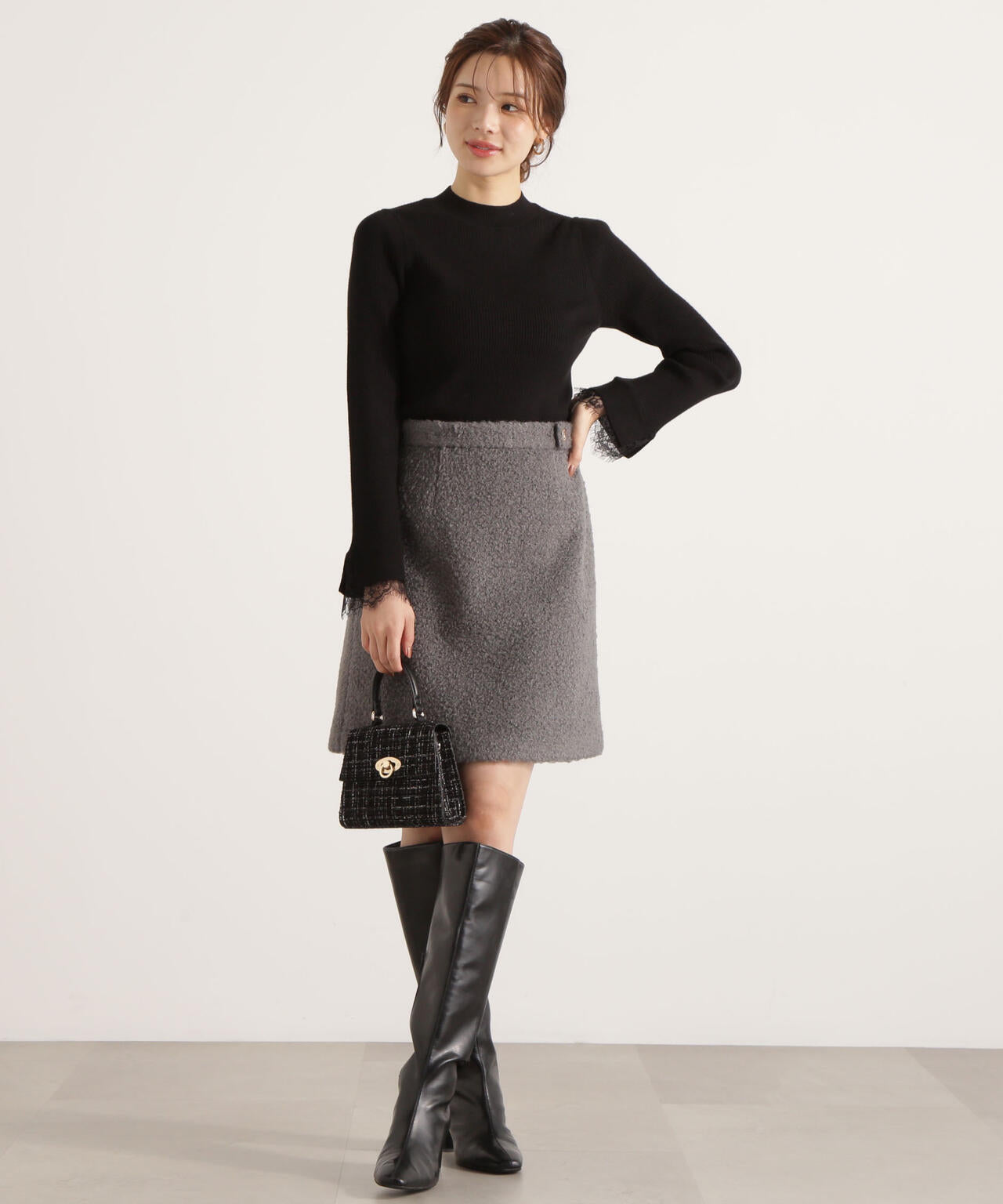 Drawer ロングスリーブニット RESORT2 7Gあぜ編み セレーサカルメン ロングスリーブ(ニット)｜トップス｜AOURE