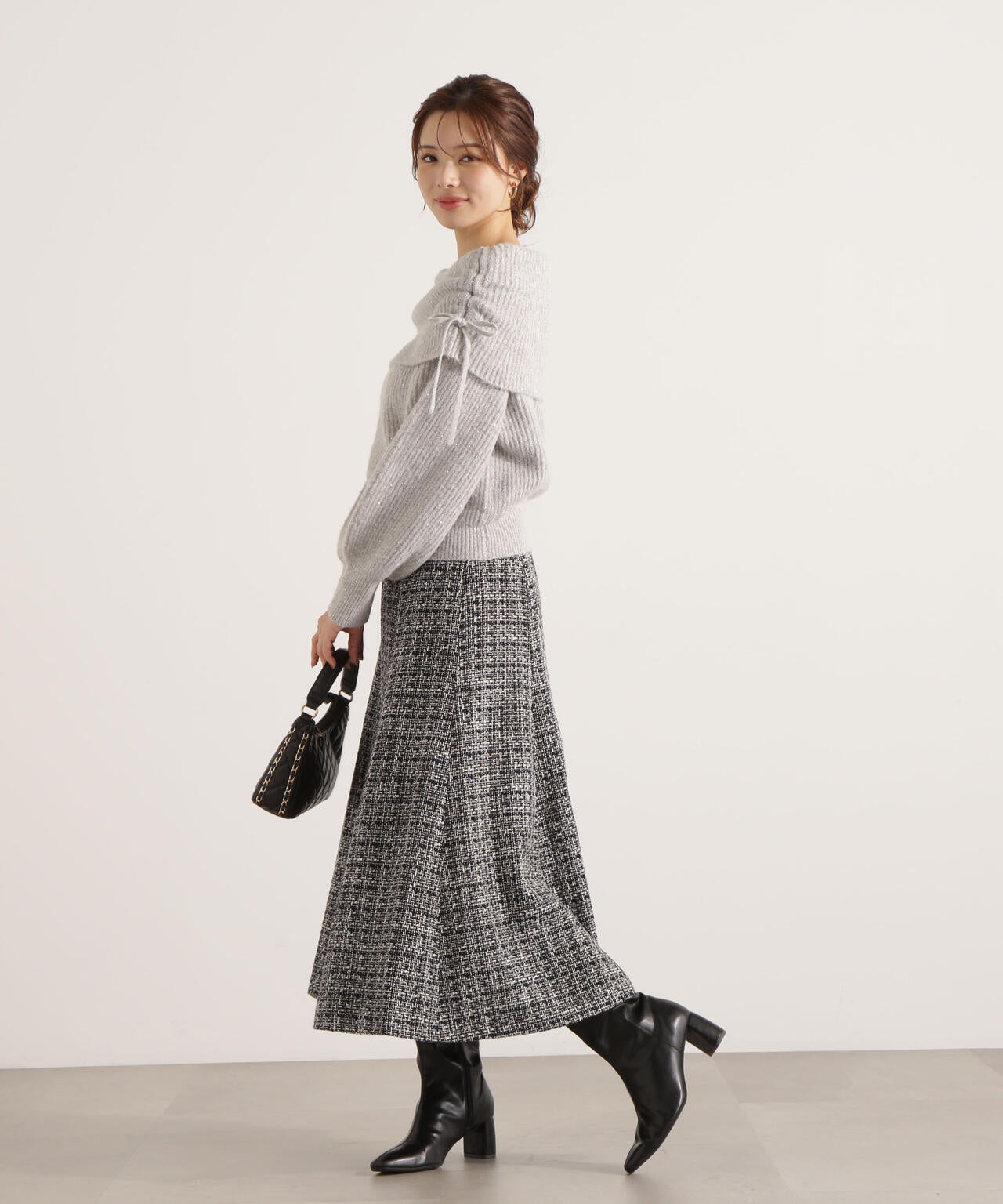 リボン付きオフショルニット | PROPORTION BODY DRESSING