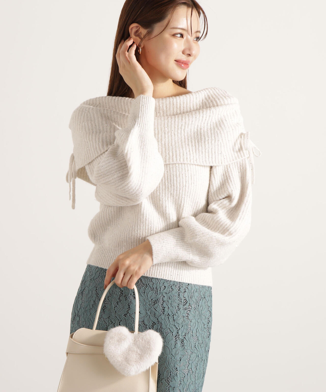 リボン付きオフショルニット | PROPORTION BODY DRESSING