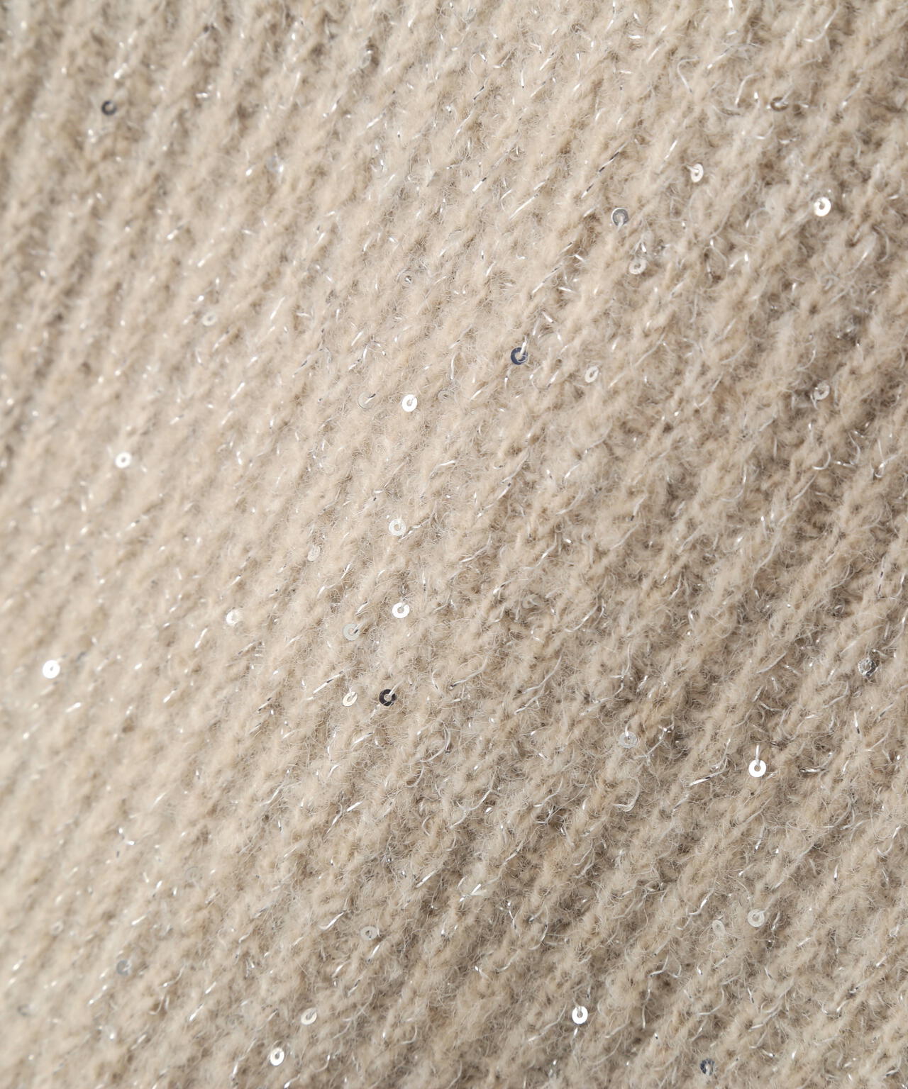 リボン付きオフショルニット