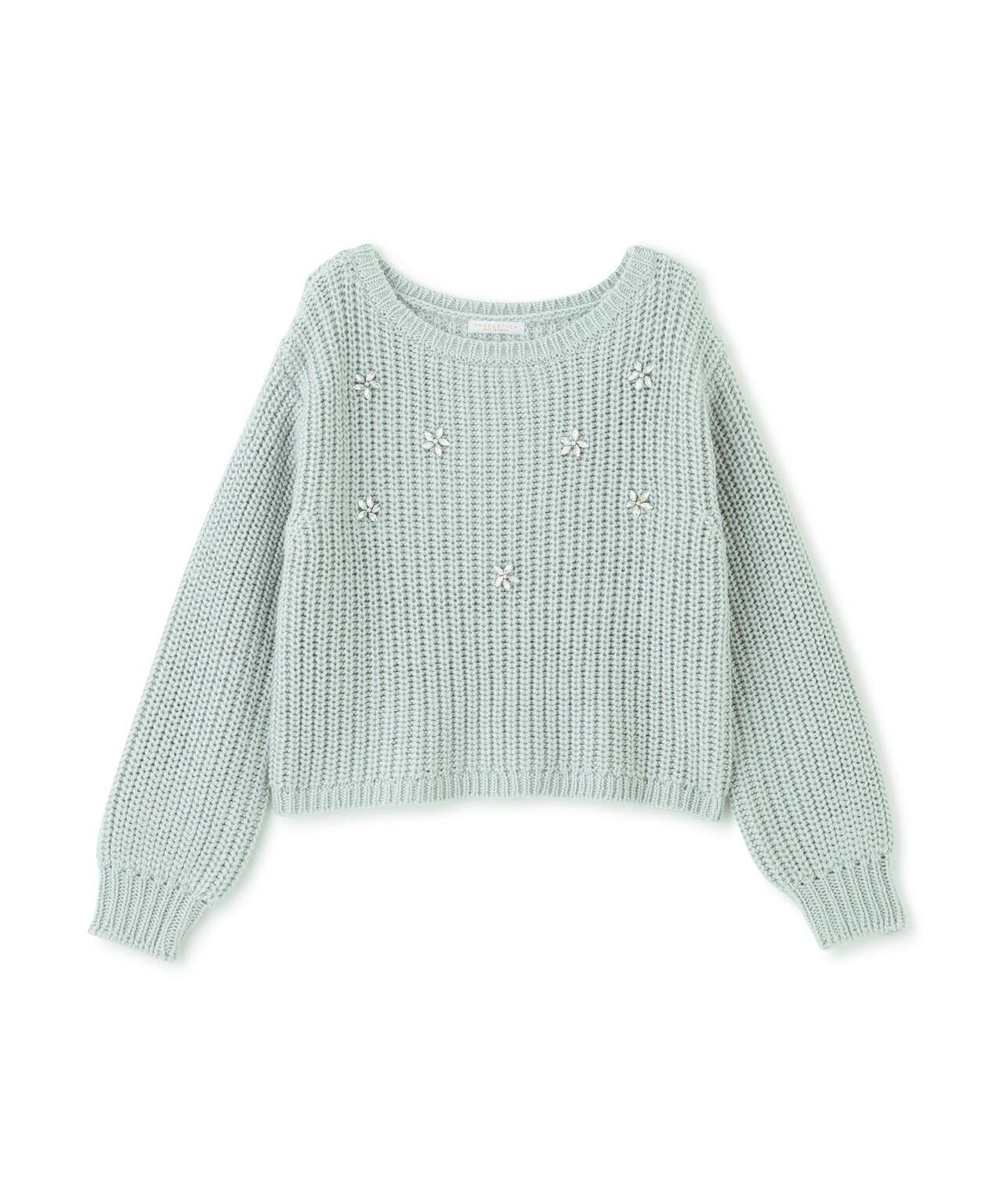 【加藤栞さん着用】ビジュー付畔ニット