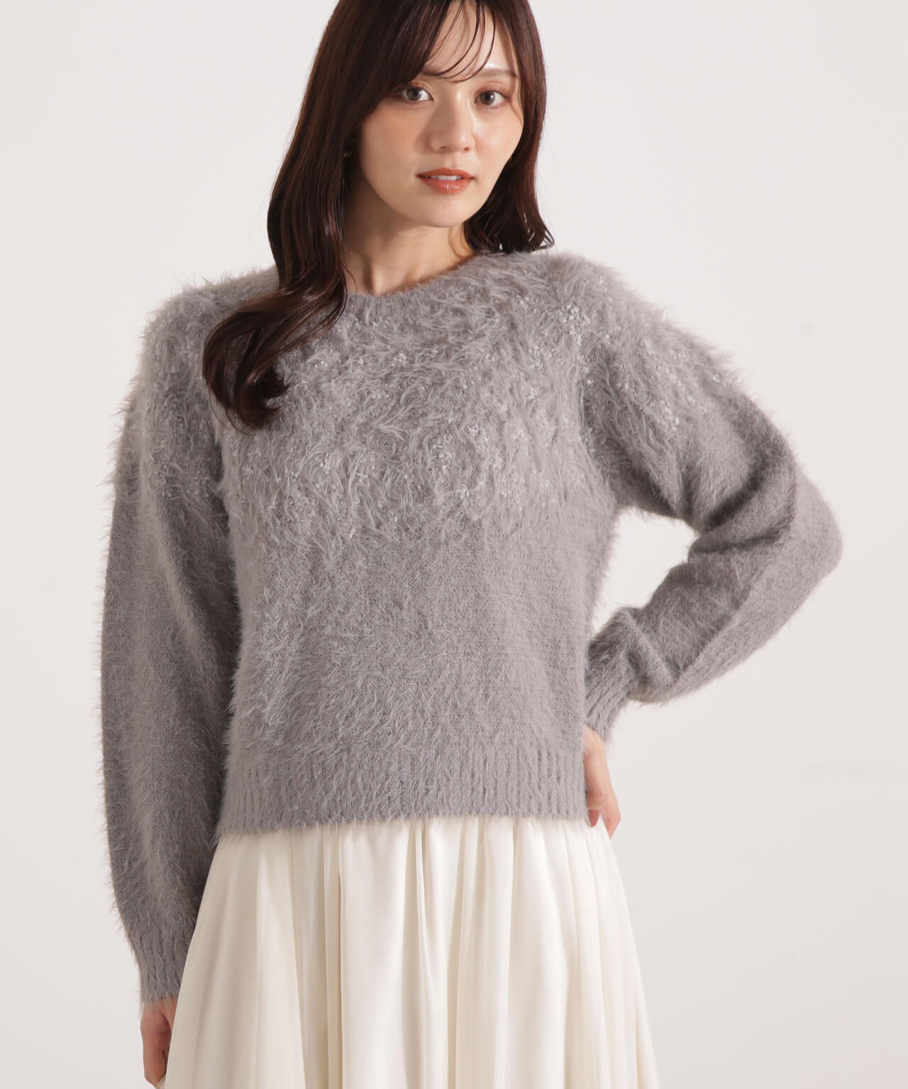 ラメ入り求心柄ニット | PROPORTION BODY DRESSING（プロポーション