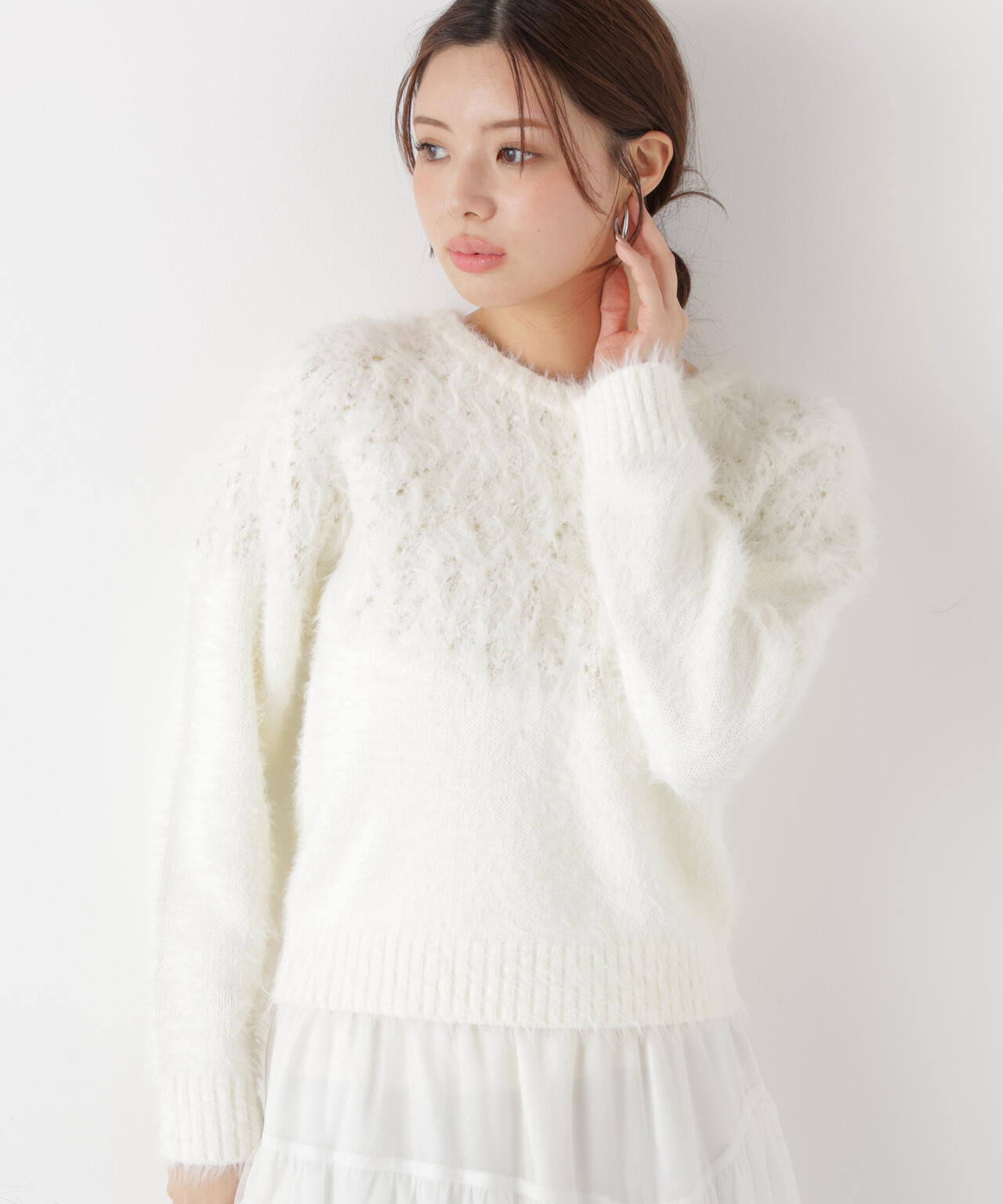 ラメ入り求心柄ニット | PROPORTION BODY DRESSING（プロポーション