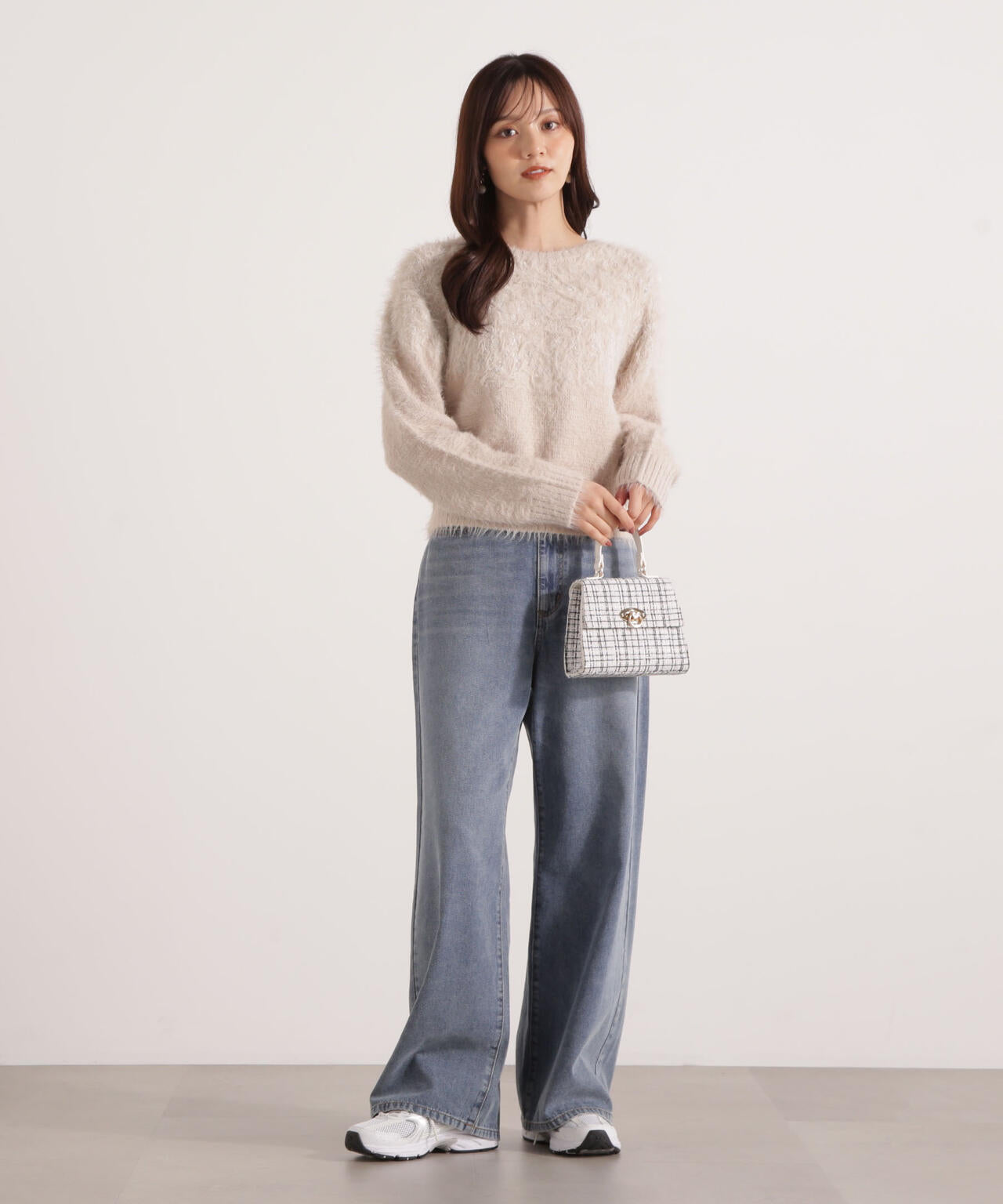 ラメ入り求心柄ニット | PROPORTION BODY DRESSING