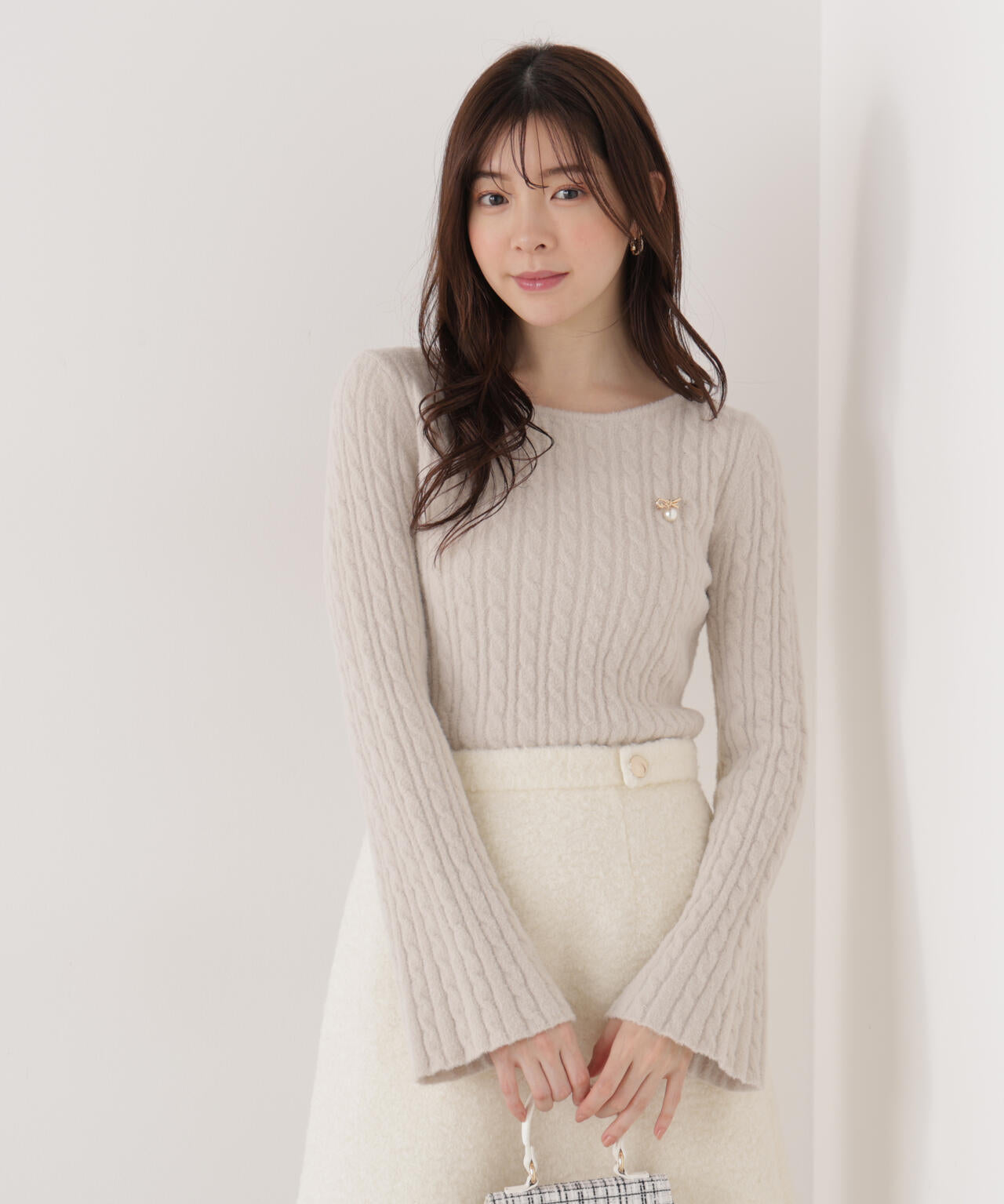 チャーム付きミニケーブルニット | PROPORTION BODY DRESSING