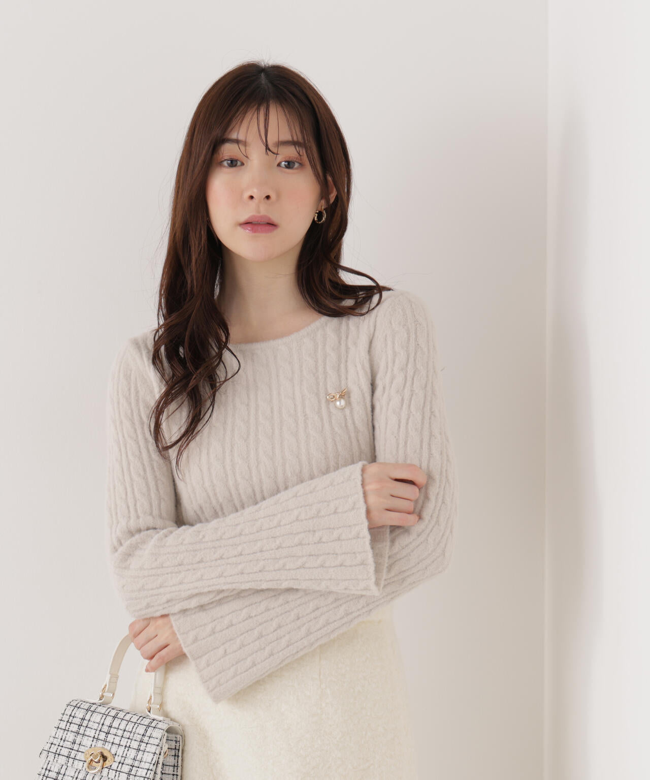 チャーム付きミニケーブルニット | PROPORTION BODY DRESSING