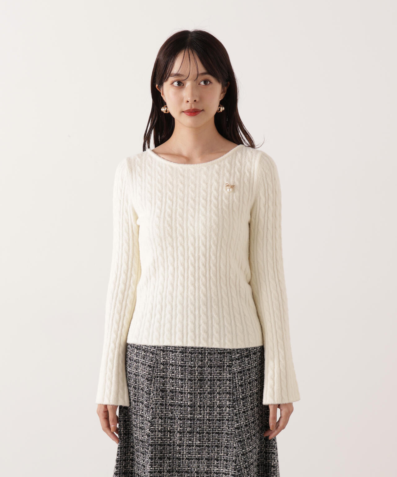 チャーム付きミニケーブルニット | PROPORTION BODY DRESSING