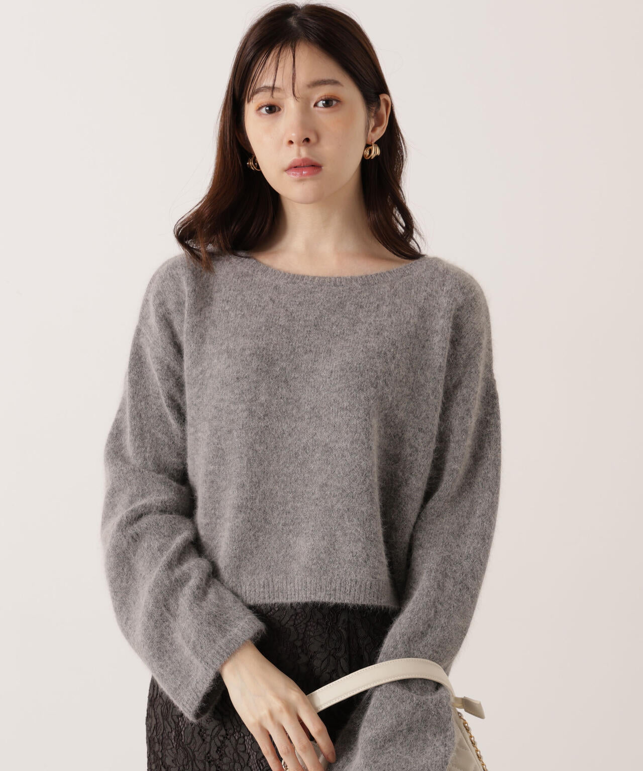 ショートFOX混ニット