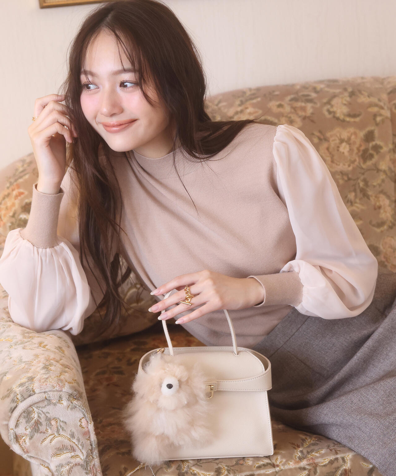 加藤栞さん着用】シフォンスリーブニットトップス | PROPORTION BODY