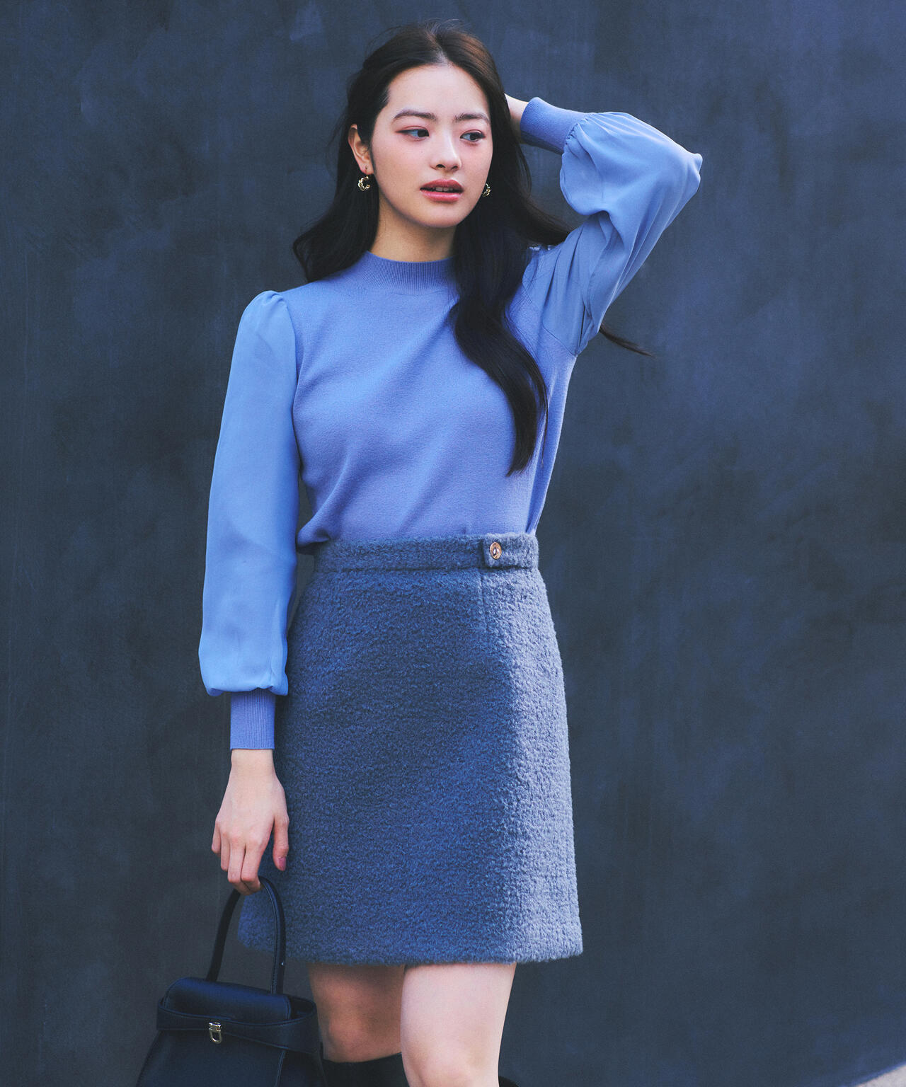 加藤栞さん着用】シフォンスリーブニットトップス | PROPORTION BODY