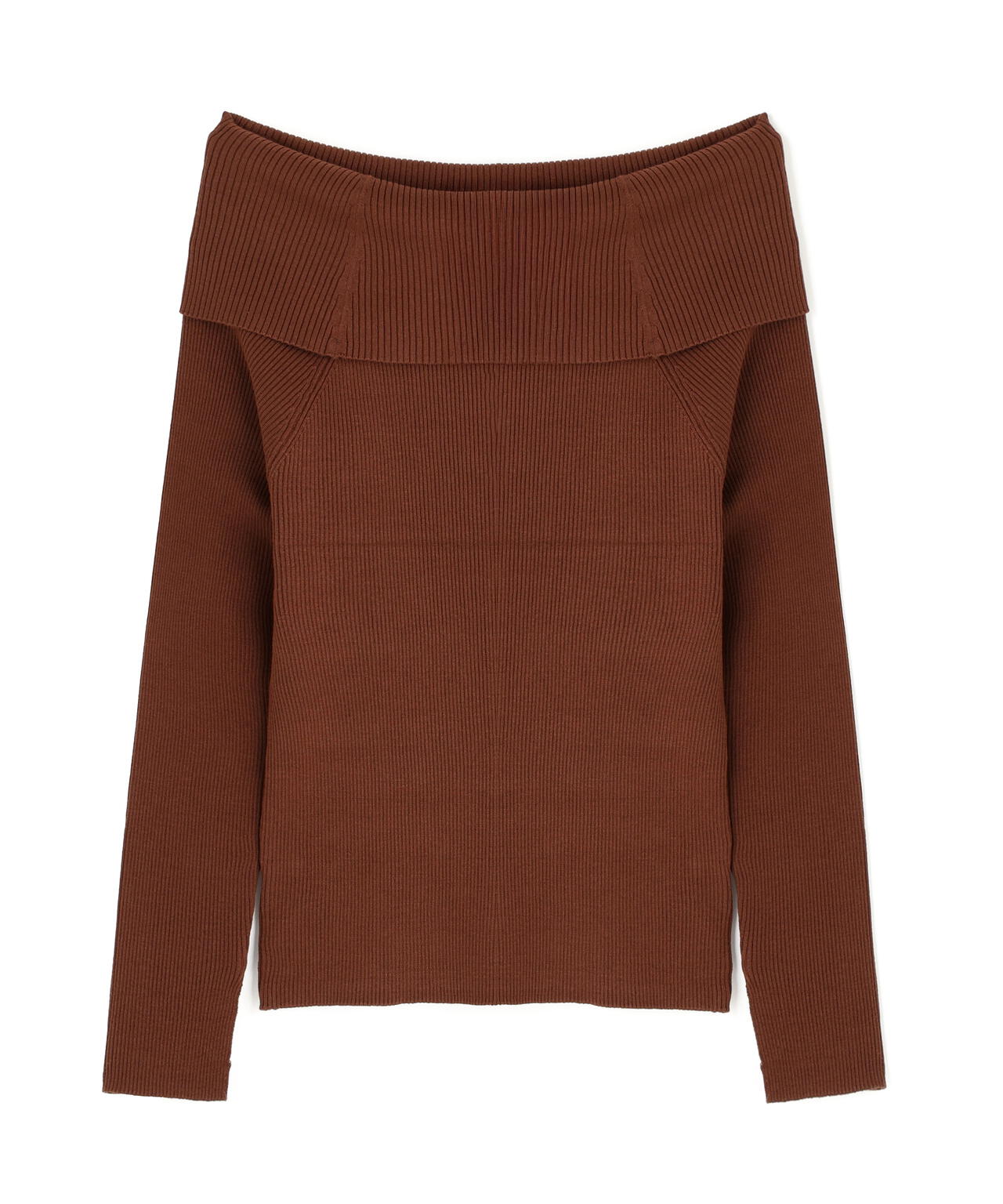 ＜谷川菜奈さん着用＞オフショルリブニット