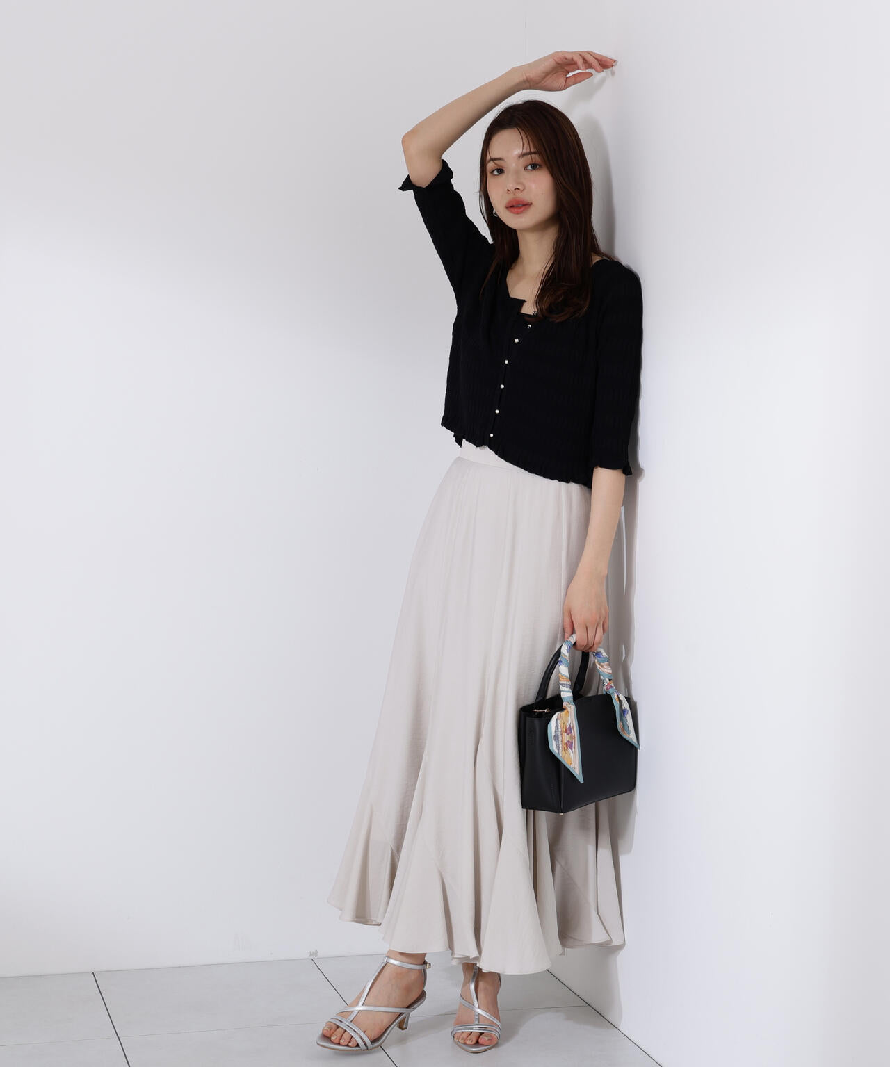 〈接触冷感〉変わり編みニットカーディガン【official site限定】