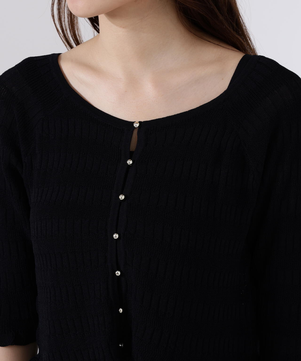 〈接触冷感〉変わり編みニットカーディガン【official site限定】