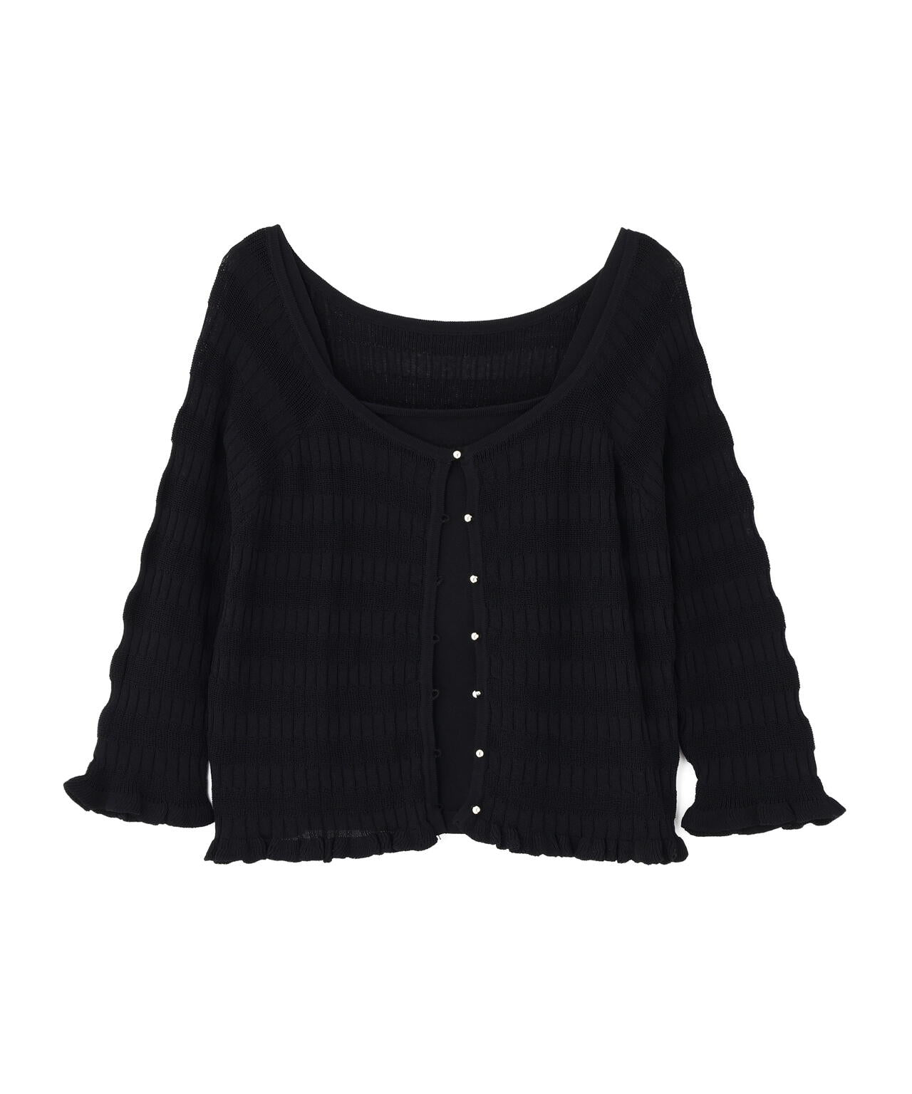 〈接触冷感〉変わり編みニットカーディガン【official site限定】