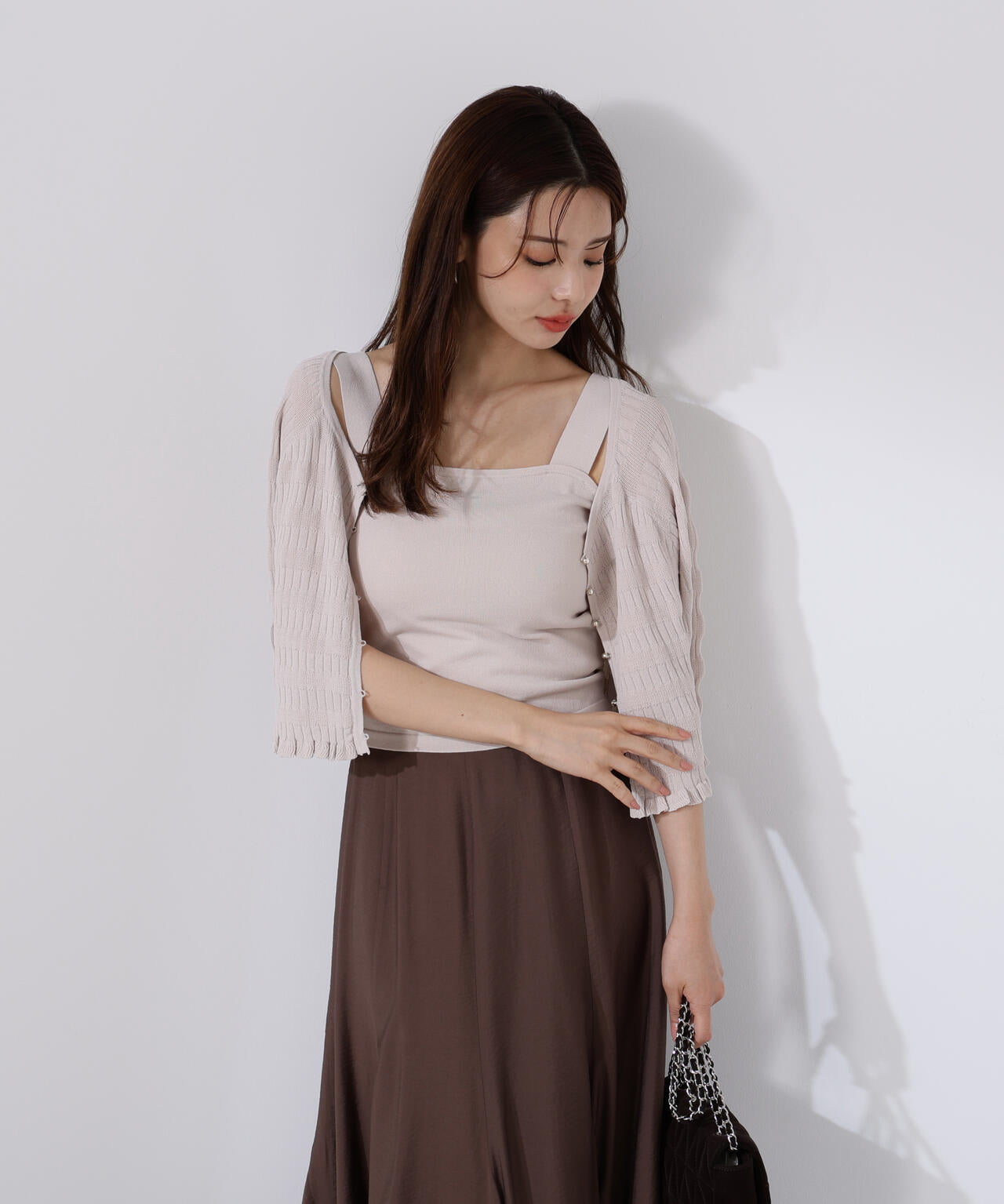 〈接触冷感〉変わり編みニットカーディガン【official site限定】