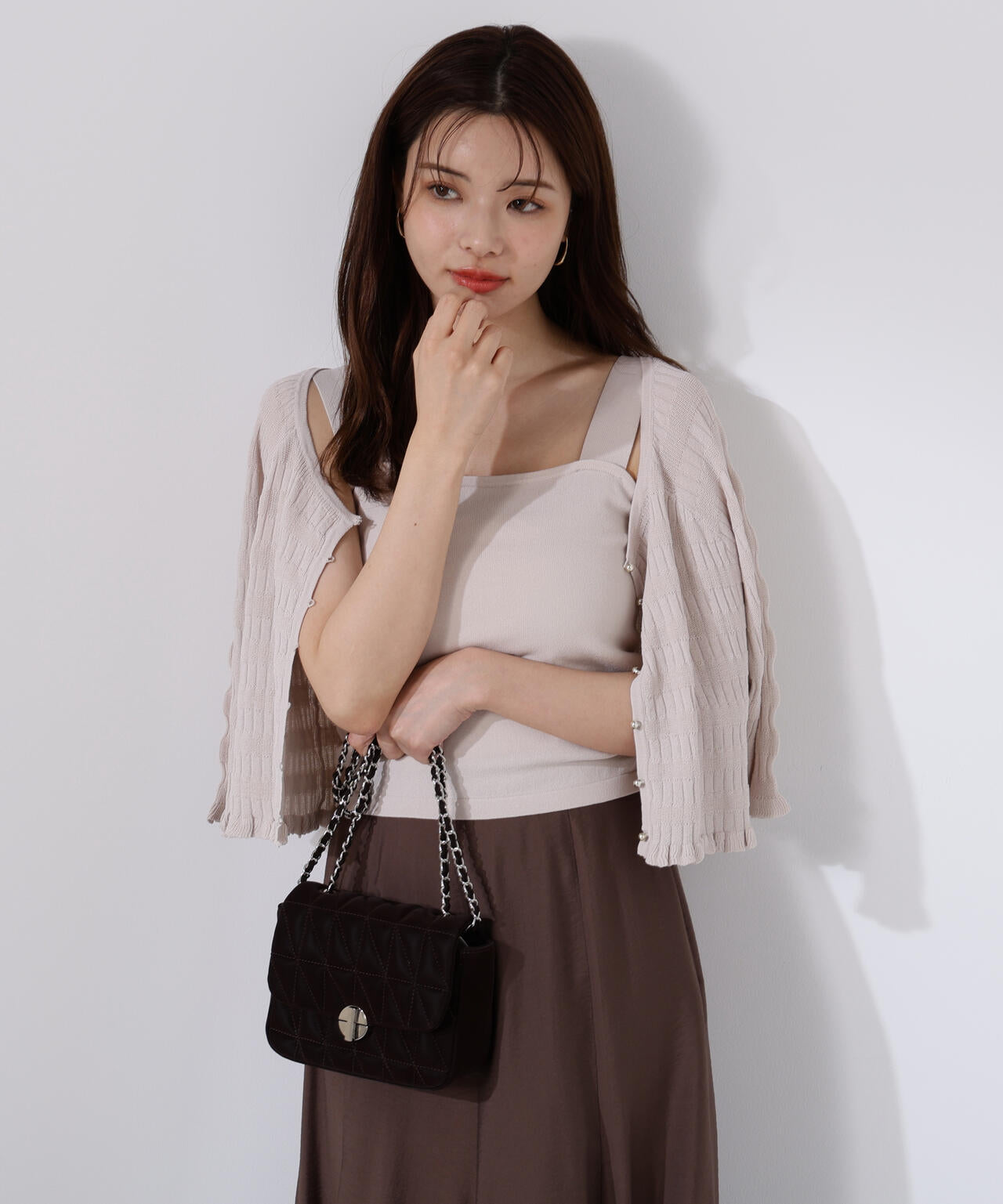 〈接触冷感〉変わり編みニットカーディガン【official site限定】