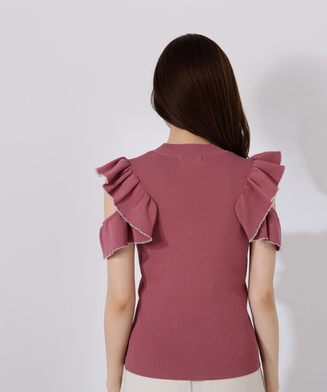 デザインスリーブニット