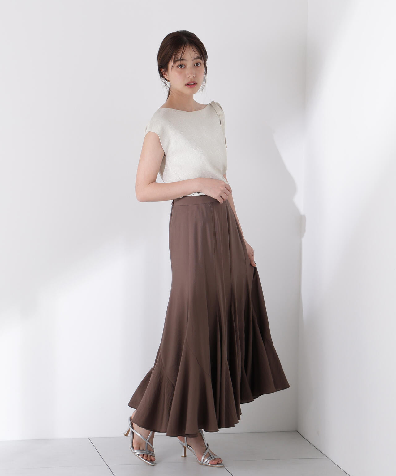 肩リボンアシメニット