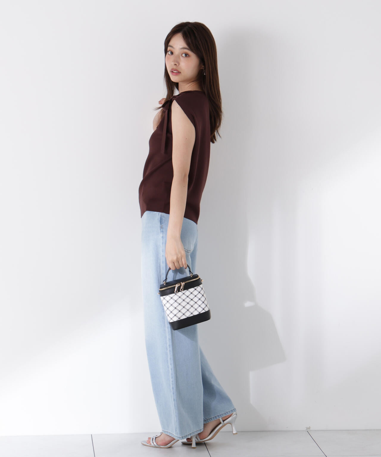 肩リボンアシメニット