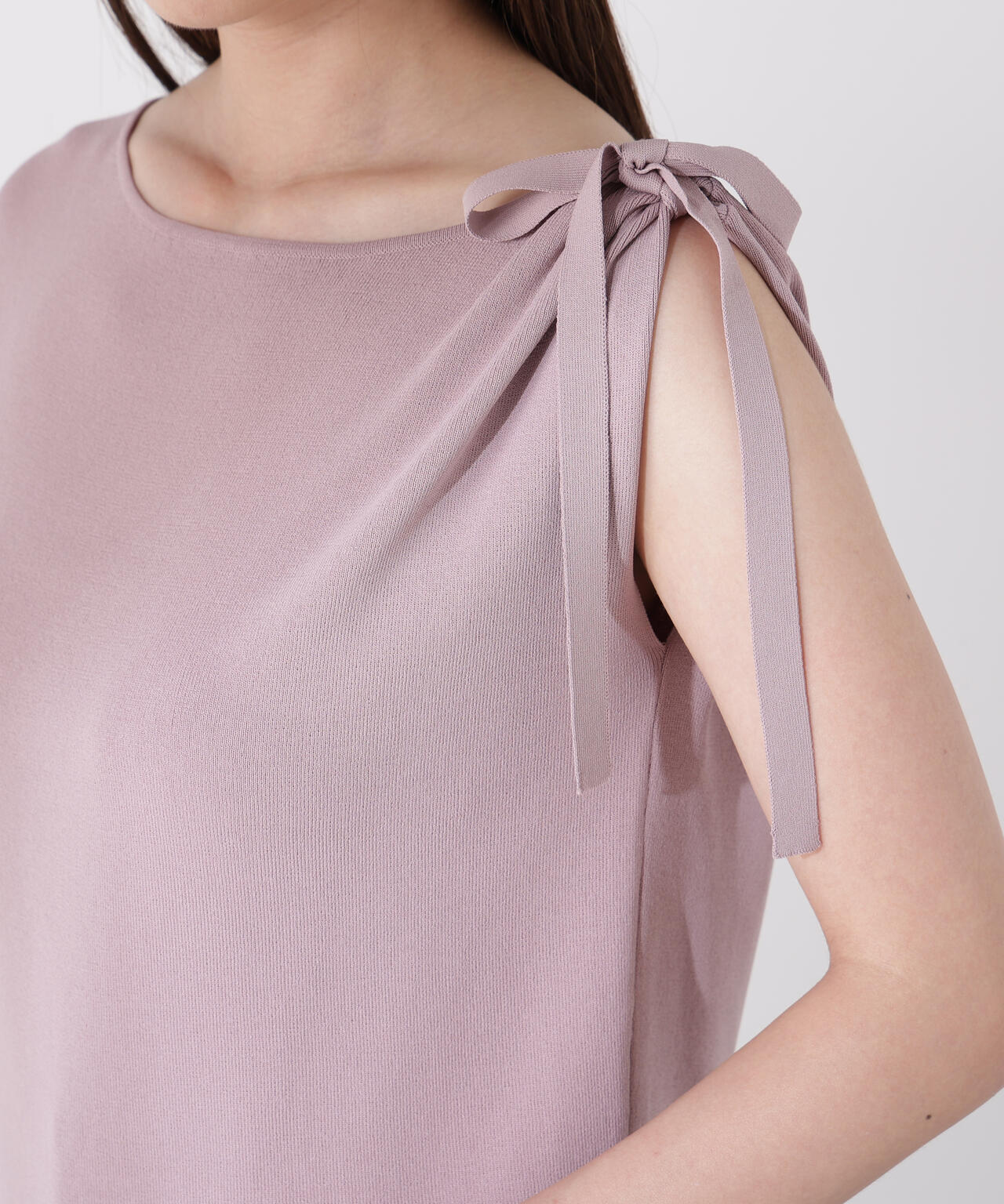 肩リボンアシメニット