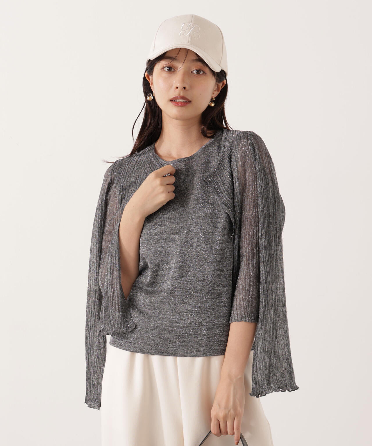 シアーリブニットアンサンブル