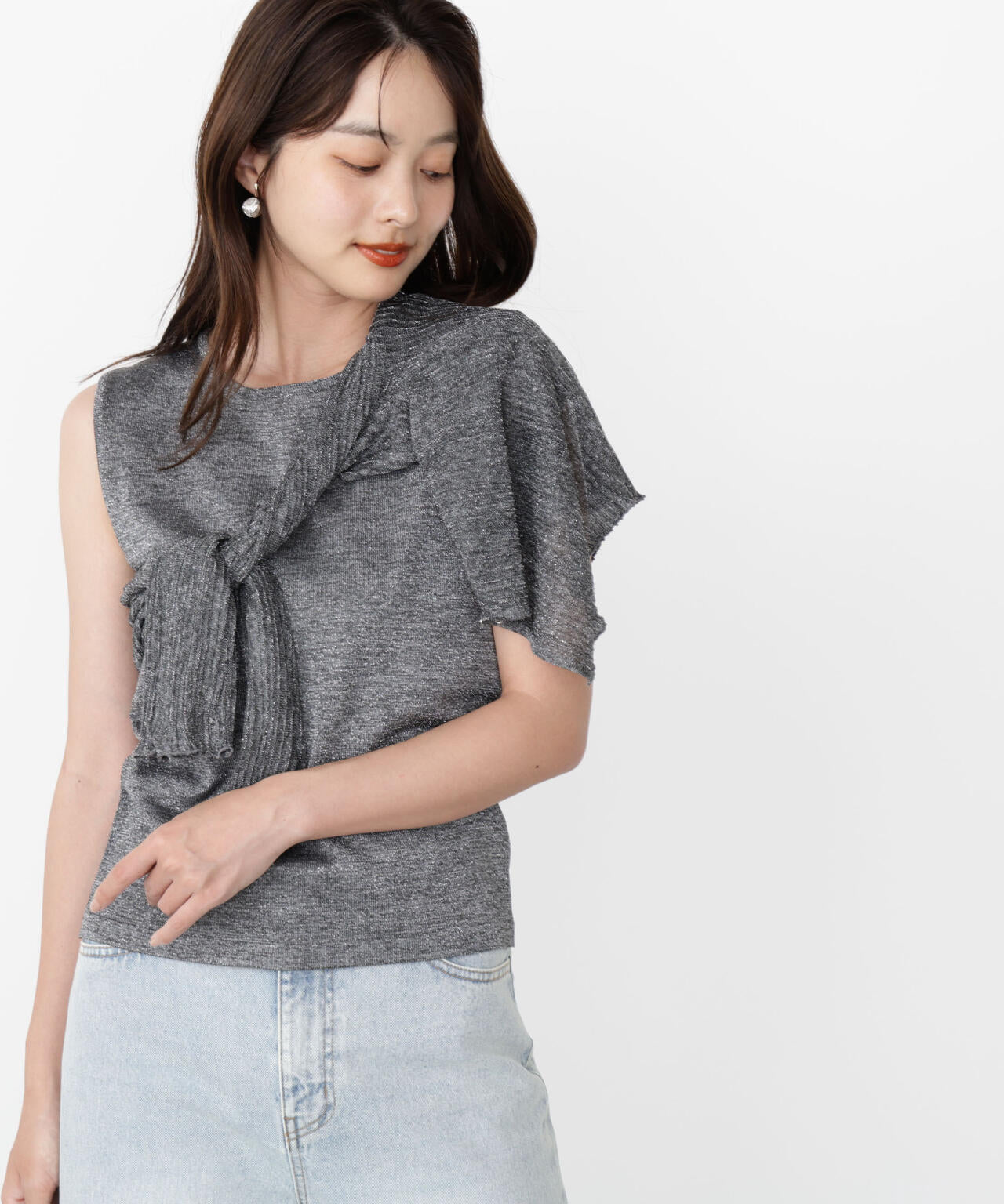 シアーリブニットアンサンブル