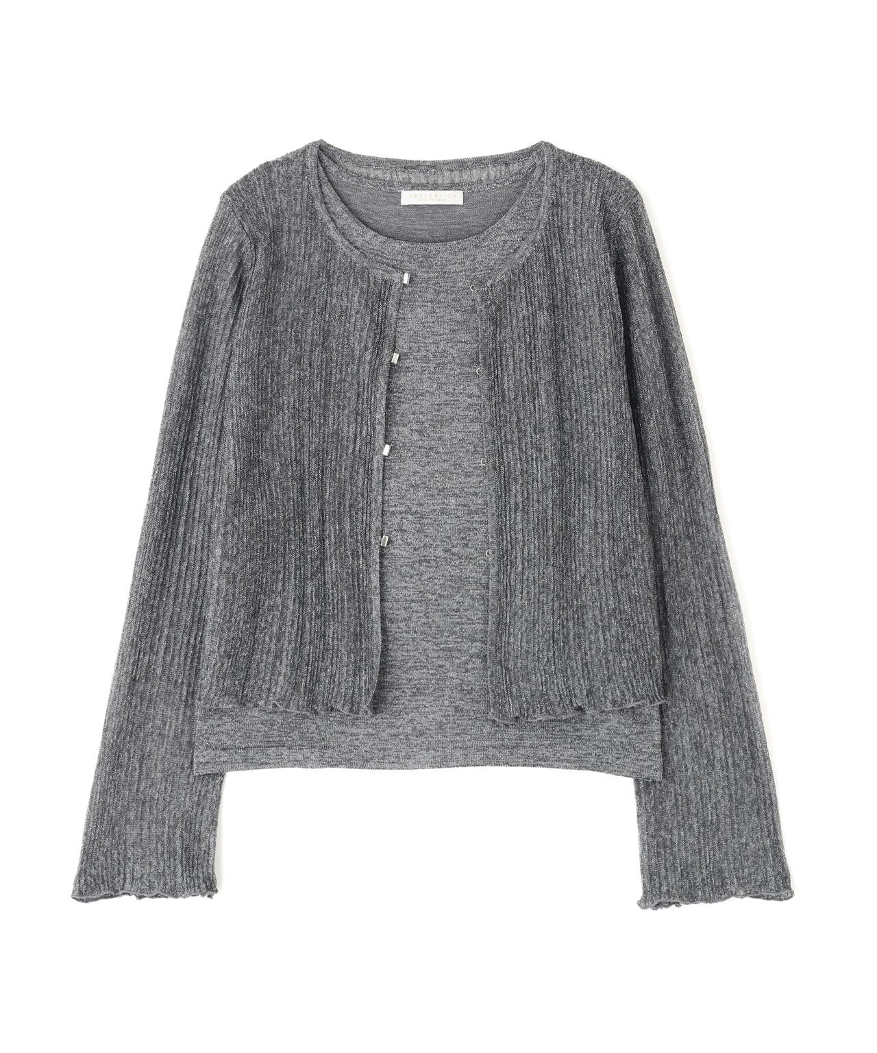 シアーリブニットアンサンブル