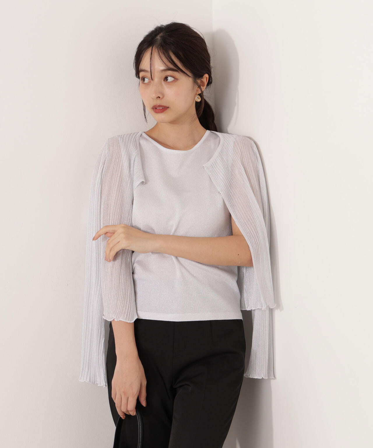 シアーリブニットアンサンブル