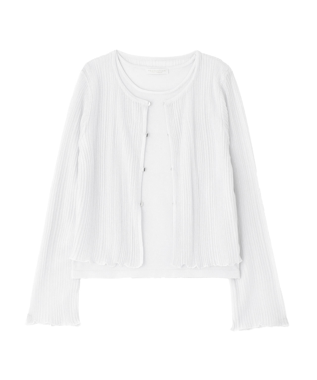 シアーリブニットアンサンブル