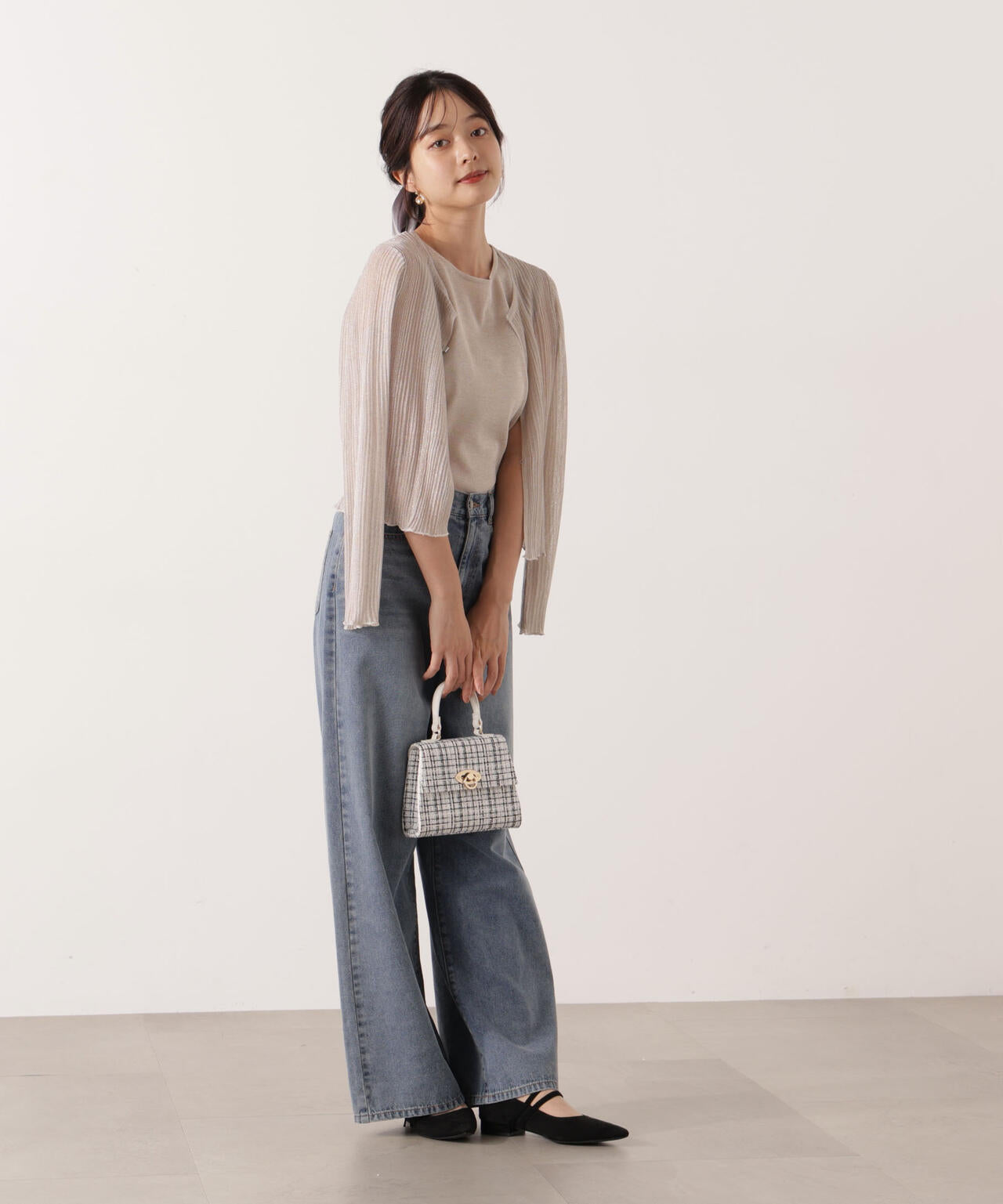 シアーリブニットアンサンブル