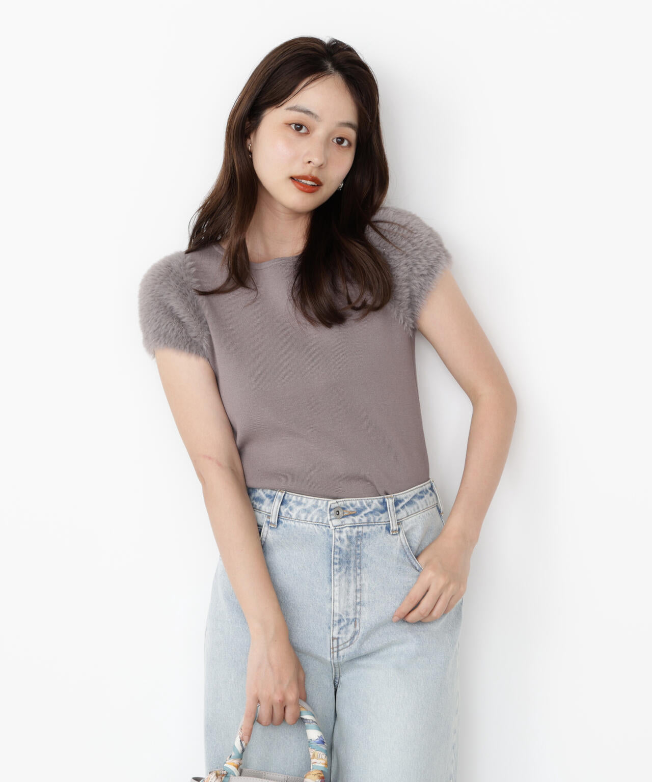 ＜ハンドウォッシャブル＞ドッキングスリーブニット