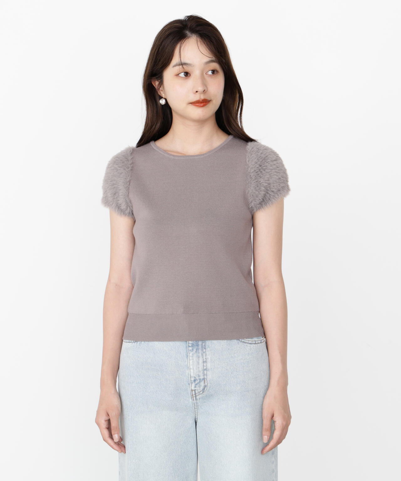 ＜ハンドウォッシャブル＞ドッキングスリーブニット